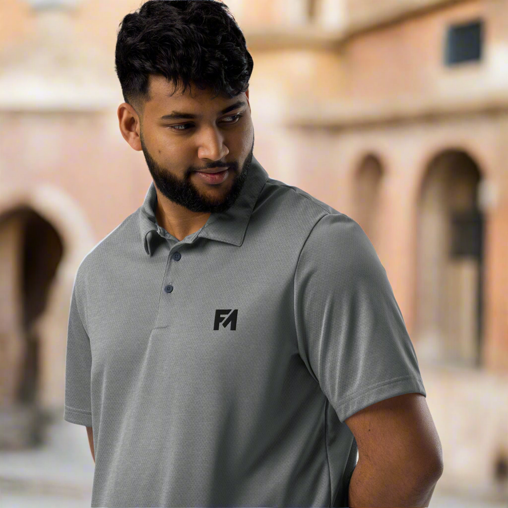 Faith-Mark x Adidas: Men's Polo in Grey - Faith-Mark