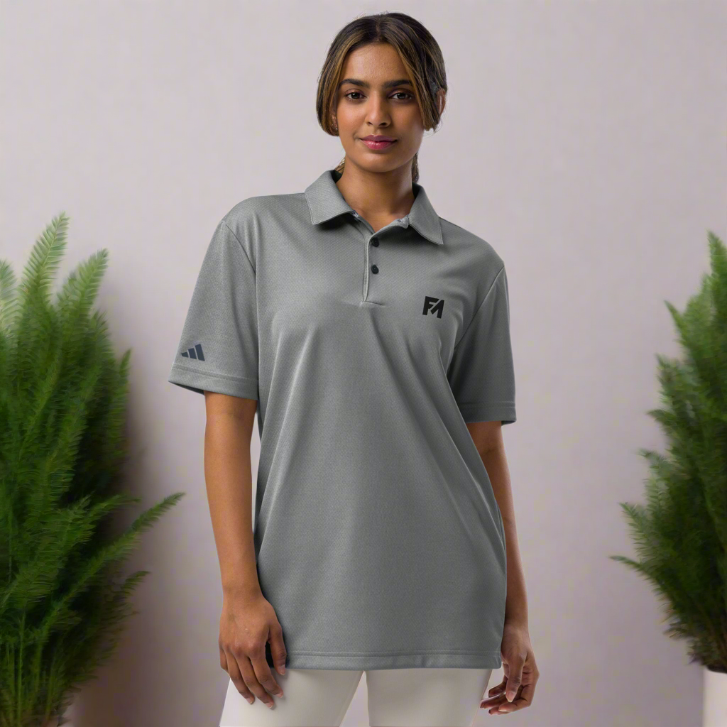 Faith-Mark x Adidas: Women's Polo in Grey - Faith-Mark