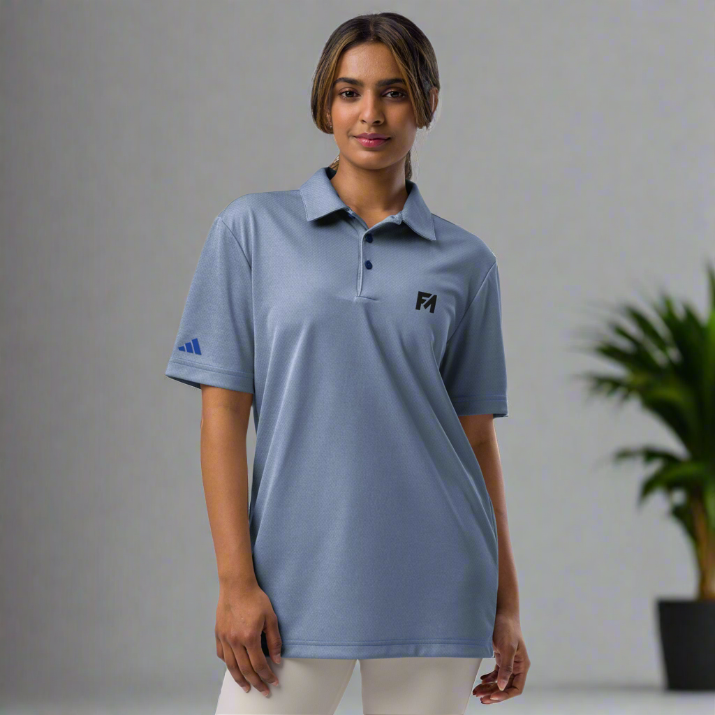 Faith-Mark x Adidas: Women's Polo in Blue - Faith-Mark