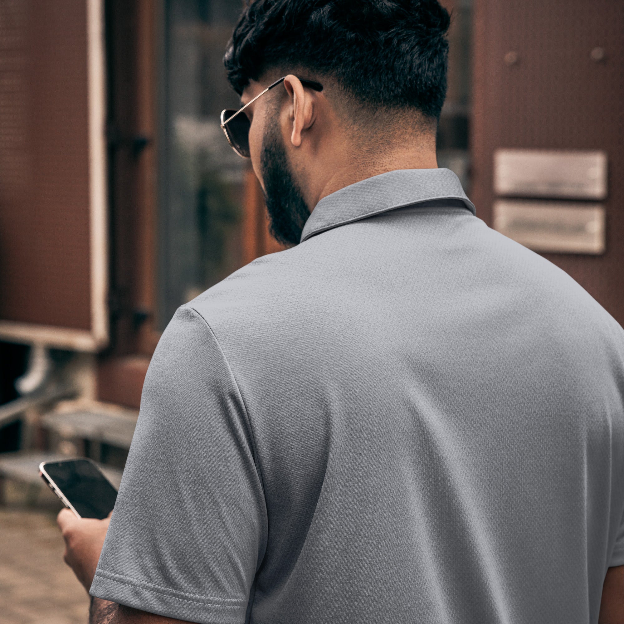 Faith-Mark x Adidas: Men's Polo in Grey - Faith-Mark