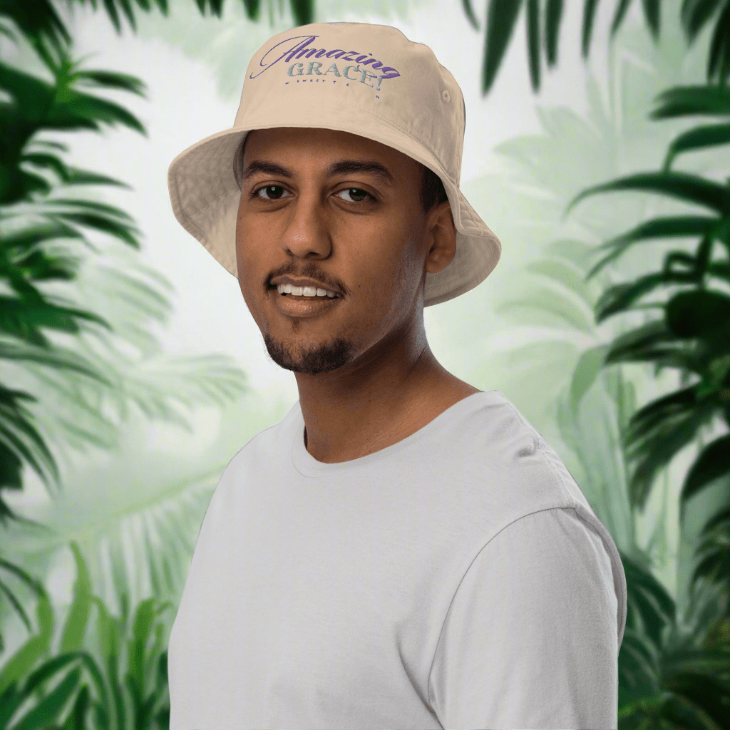 Amazing Grace: Men's Organic Bucket Hat - Faith-Mark