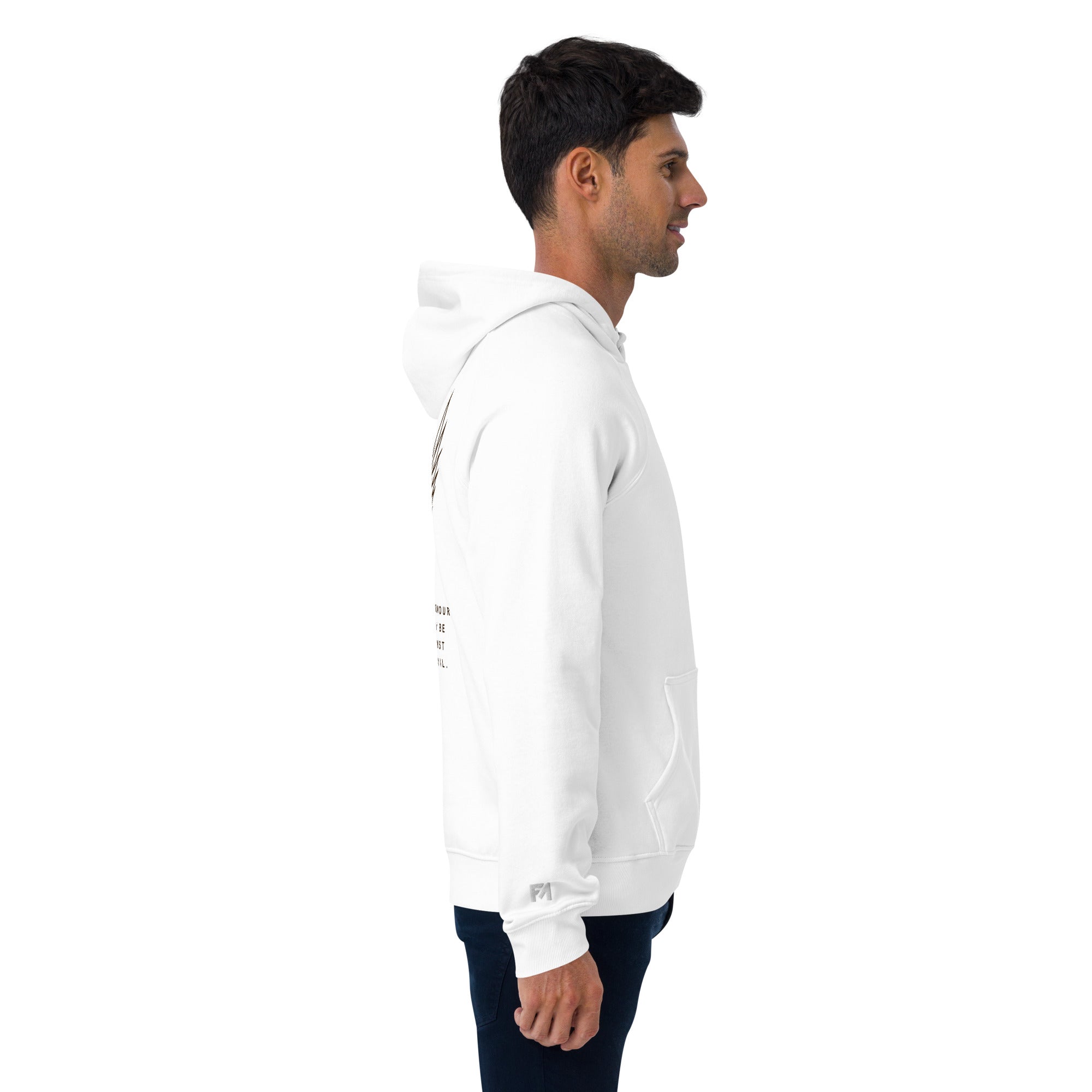 Armor of God: Men's Eco Raglan Hoodie in White - Faith-Mark