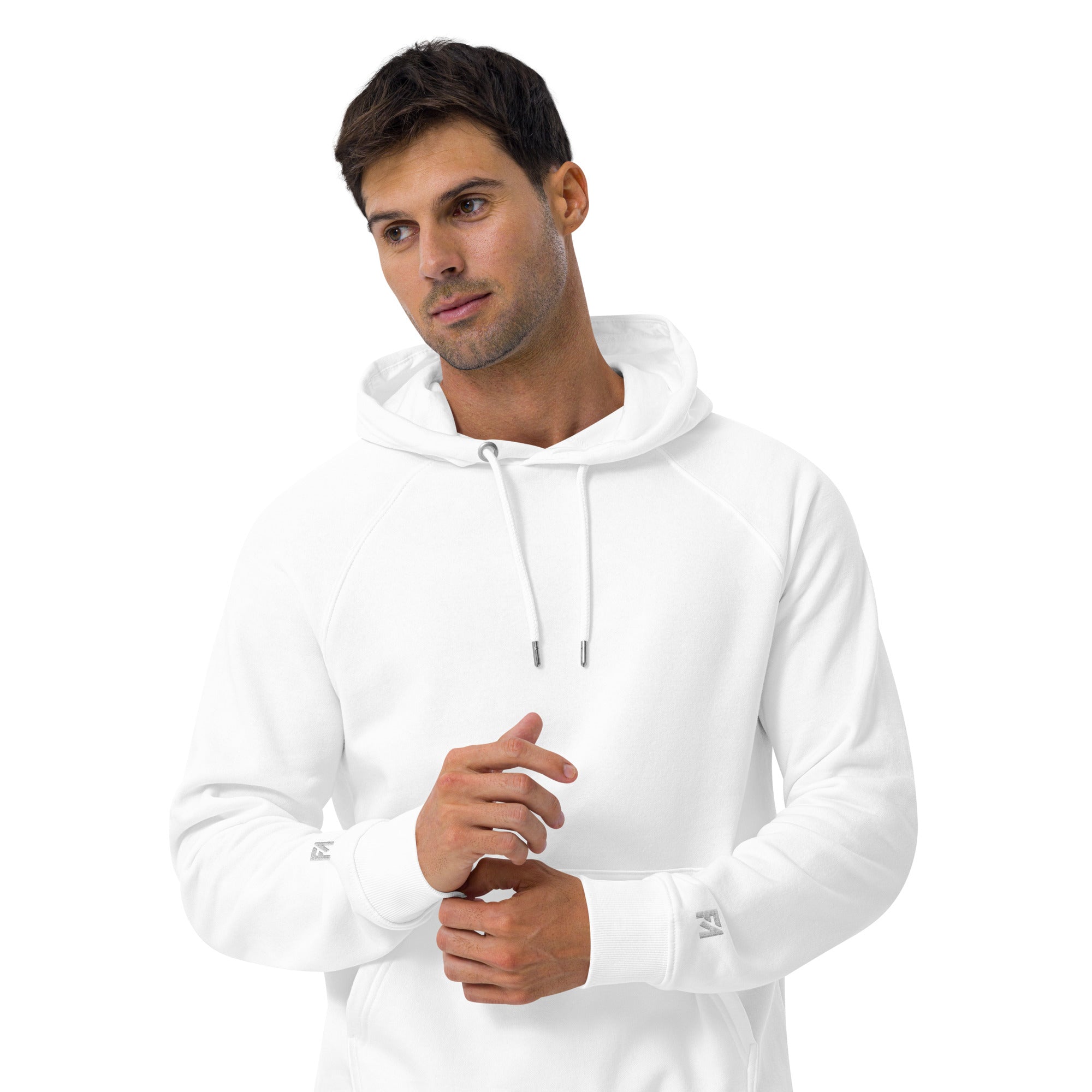 Armor of God: Men's Eco Raglan Hoodie in White - Faith-Mark