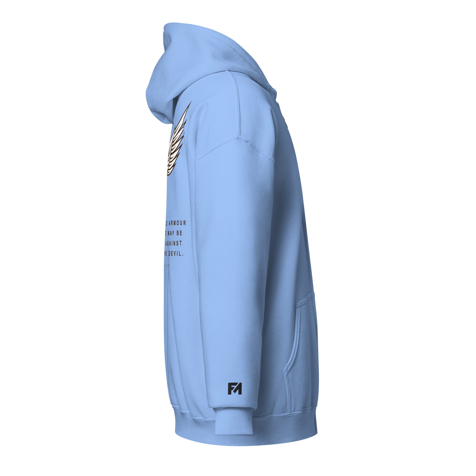 Armor of God: Women's Fleece Zip Hoodie in Blue - Faith-Mark