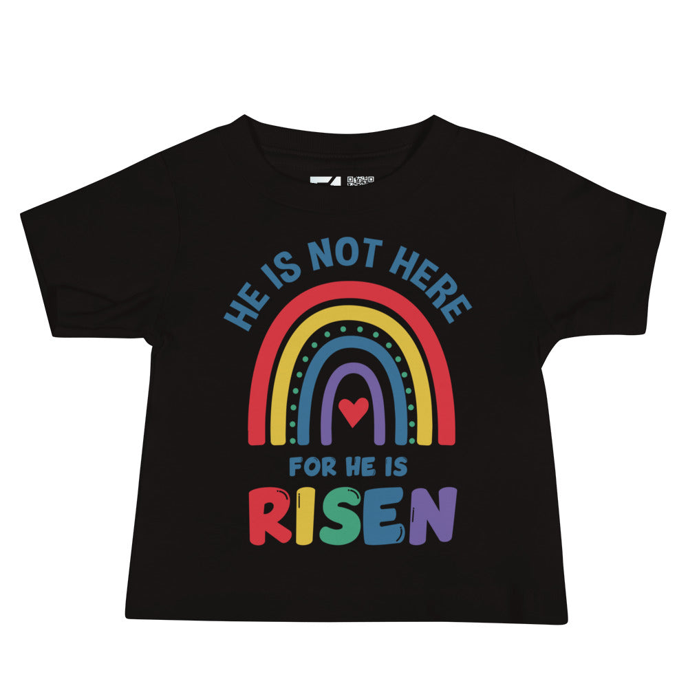 He is Not Here; He is Risen: Unisex Toddler Tee (12-18 Months) - Faith-Mark