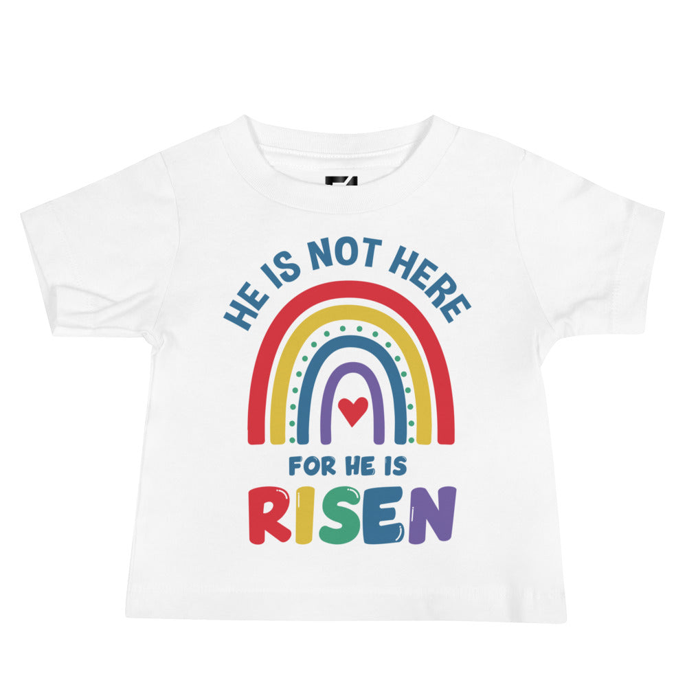 He is Not Here; He is Risen: Unisex Toddler Tee (12-18 Months) - Faith-Mark