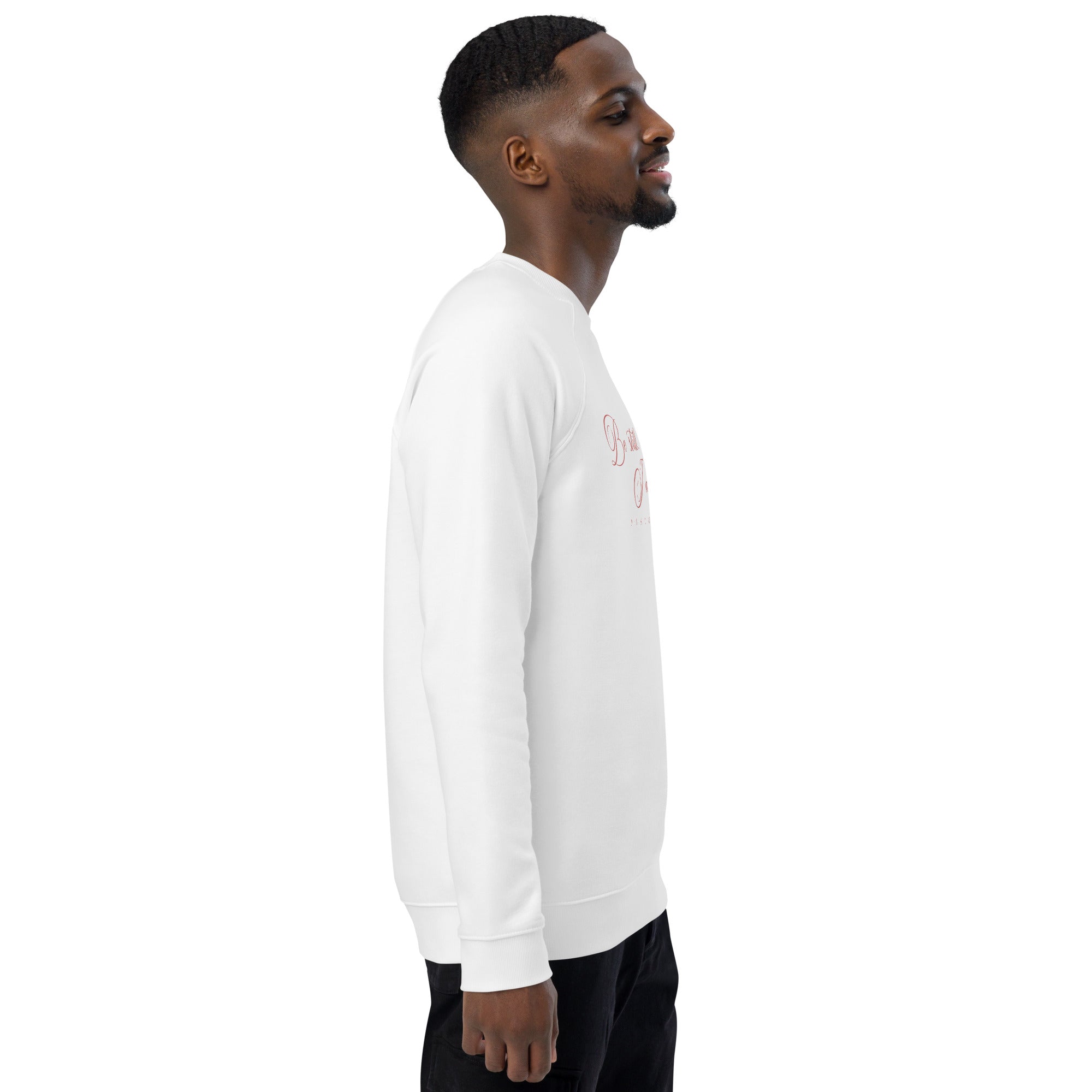 Be Still: Men's Organic Raglan Sweatshirt - Faith-Mark