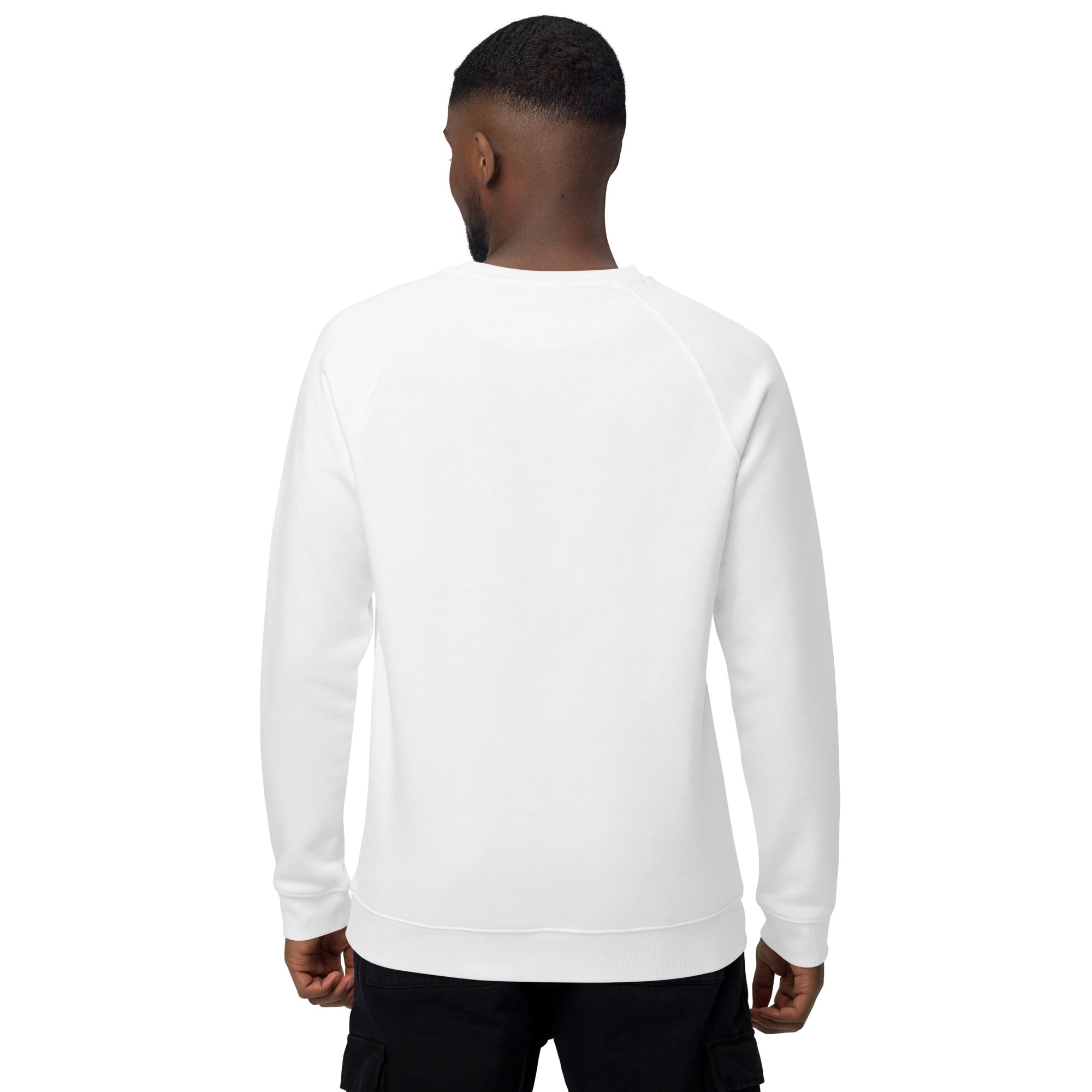 Be Still: Men's Organic Raglan Sweatshirt - Faith-Mark