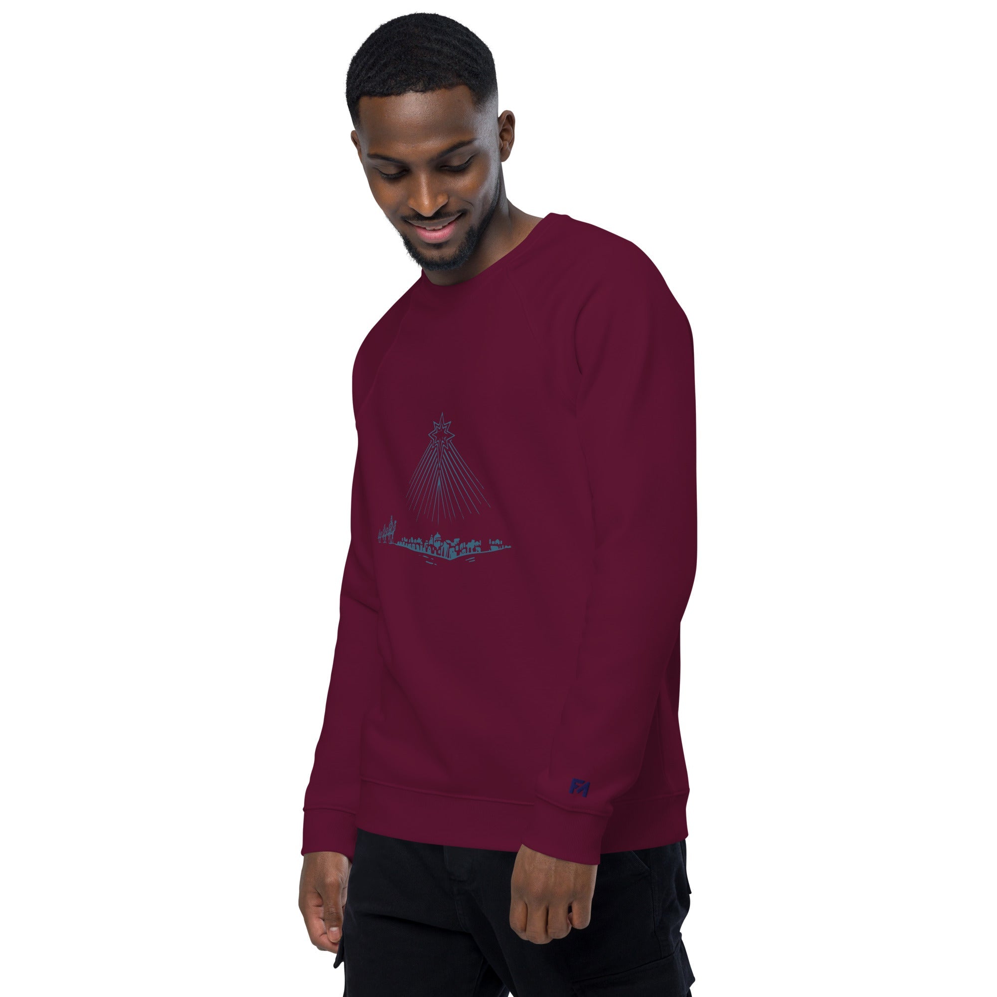 Bethlehem Star: Men’s Organic Sweatshirt - Faith-Mark