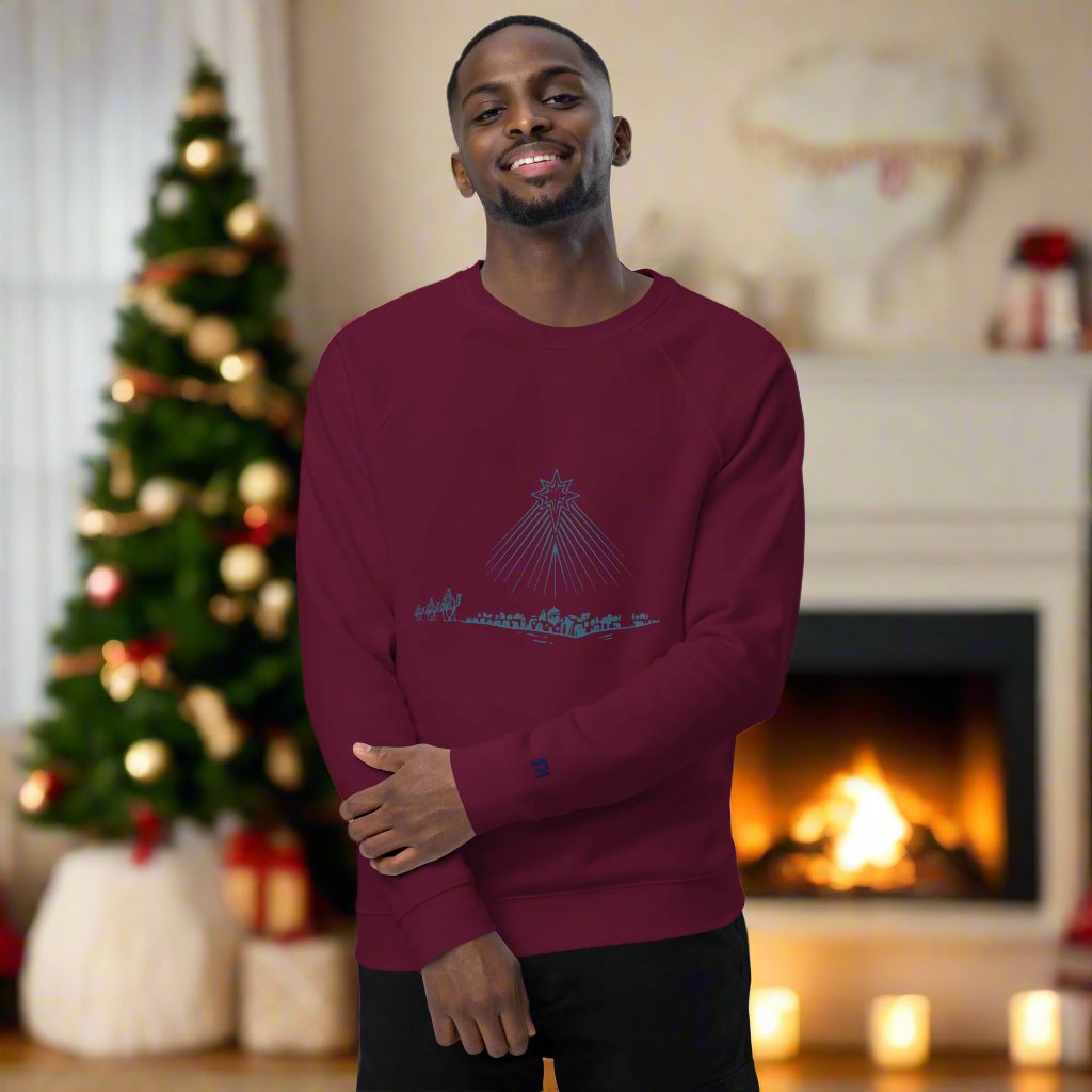 Bethlehem Star: Men’s Organic Sweatshirt - Faith-Mark