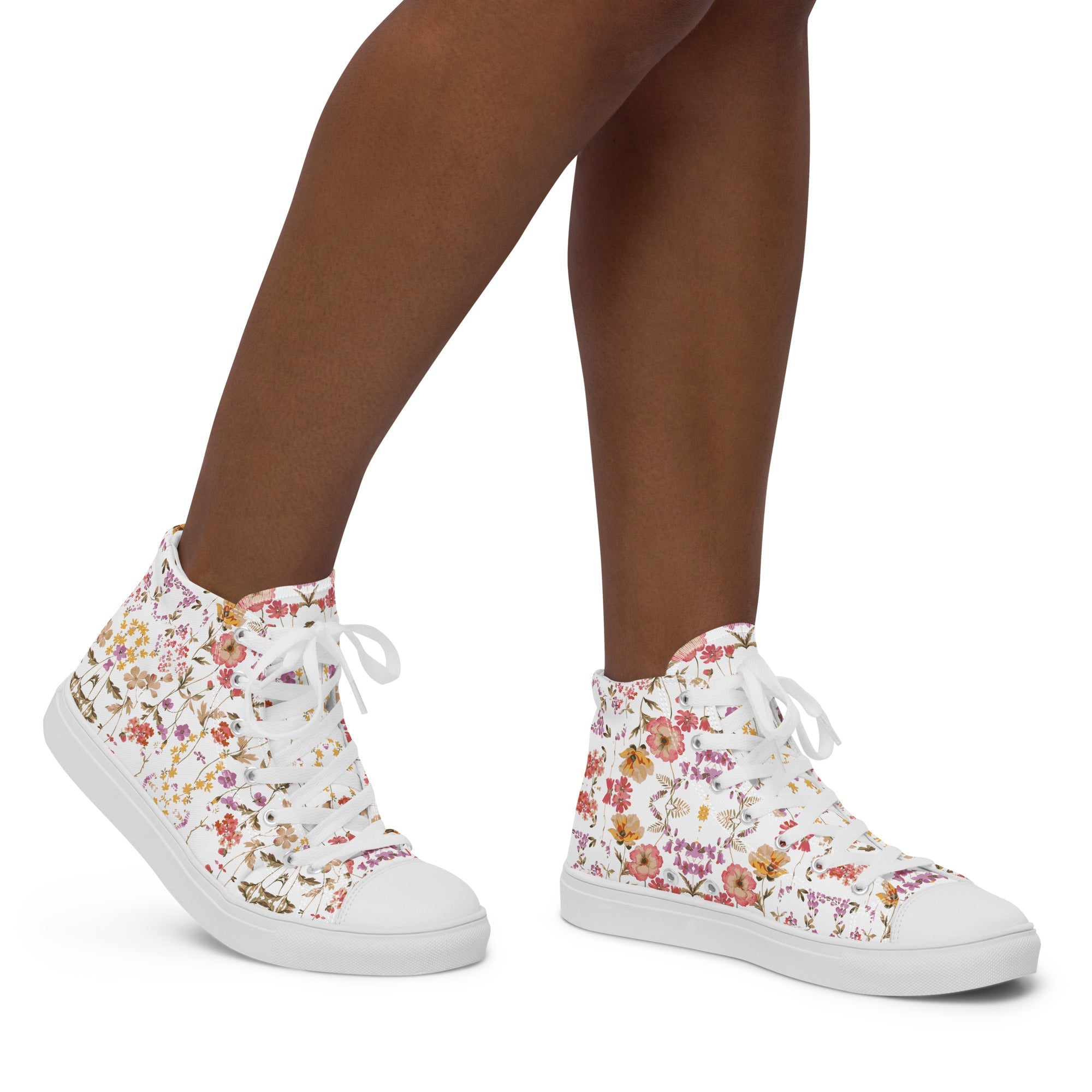 Blossom Edition: Women's Floral High-Top Canvas Shoes - Faith-Mark