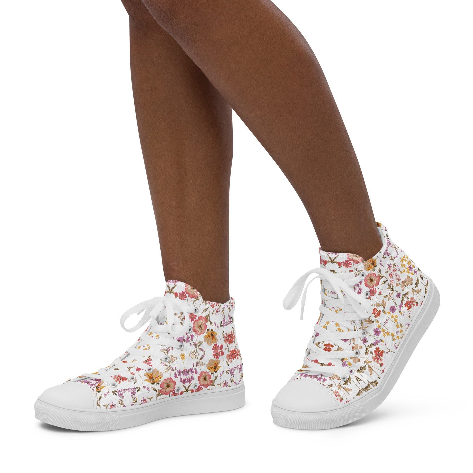 Blossom Edition: Women's Floral High-Top Canvas Shoes - Faith-Mark