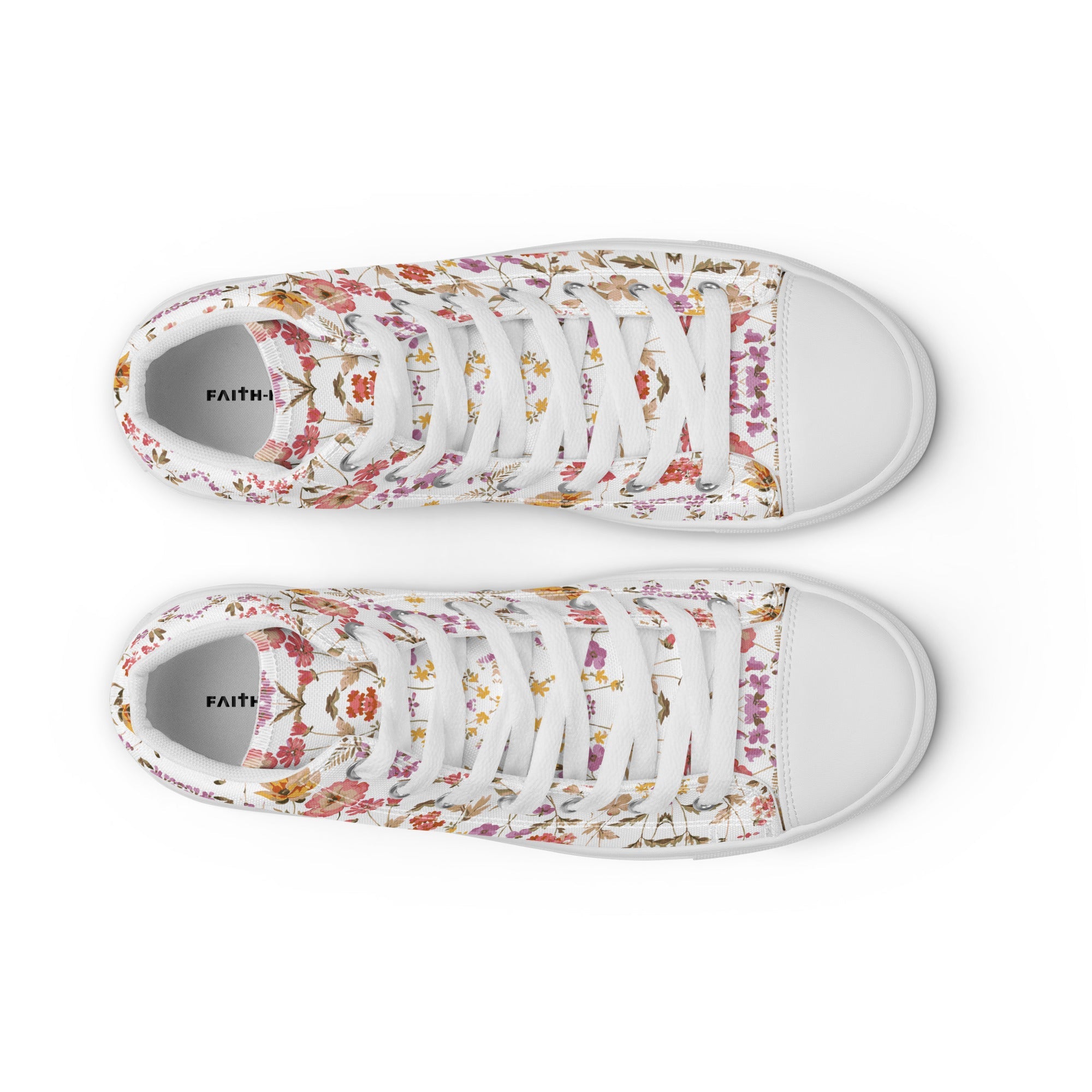 Blossom Edition: Women's Floral High-Top Canvas Shoes - Faith-Mark