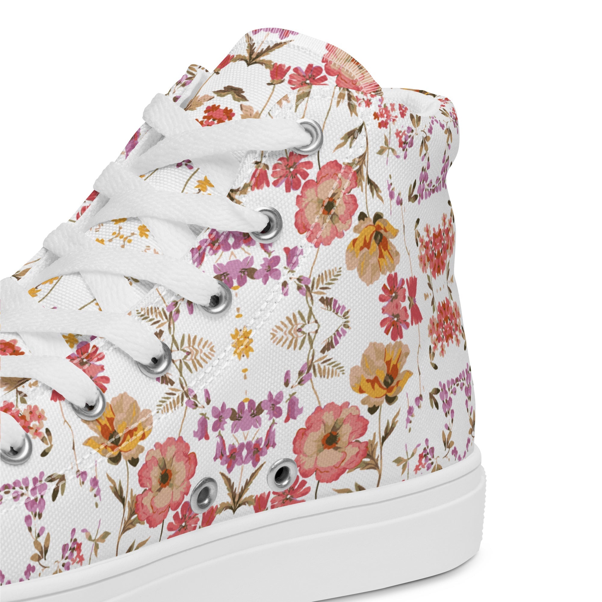 Blossom Edition: Women's Floral High-Top Canvas Shoes - Faith-Mark