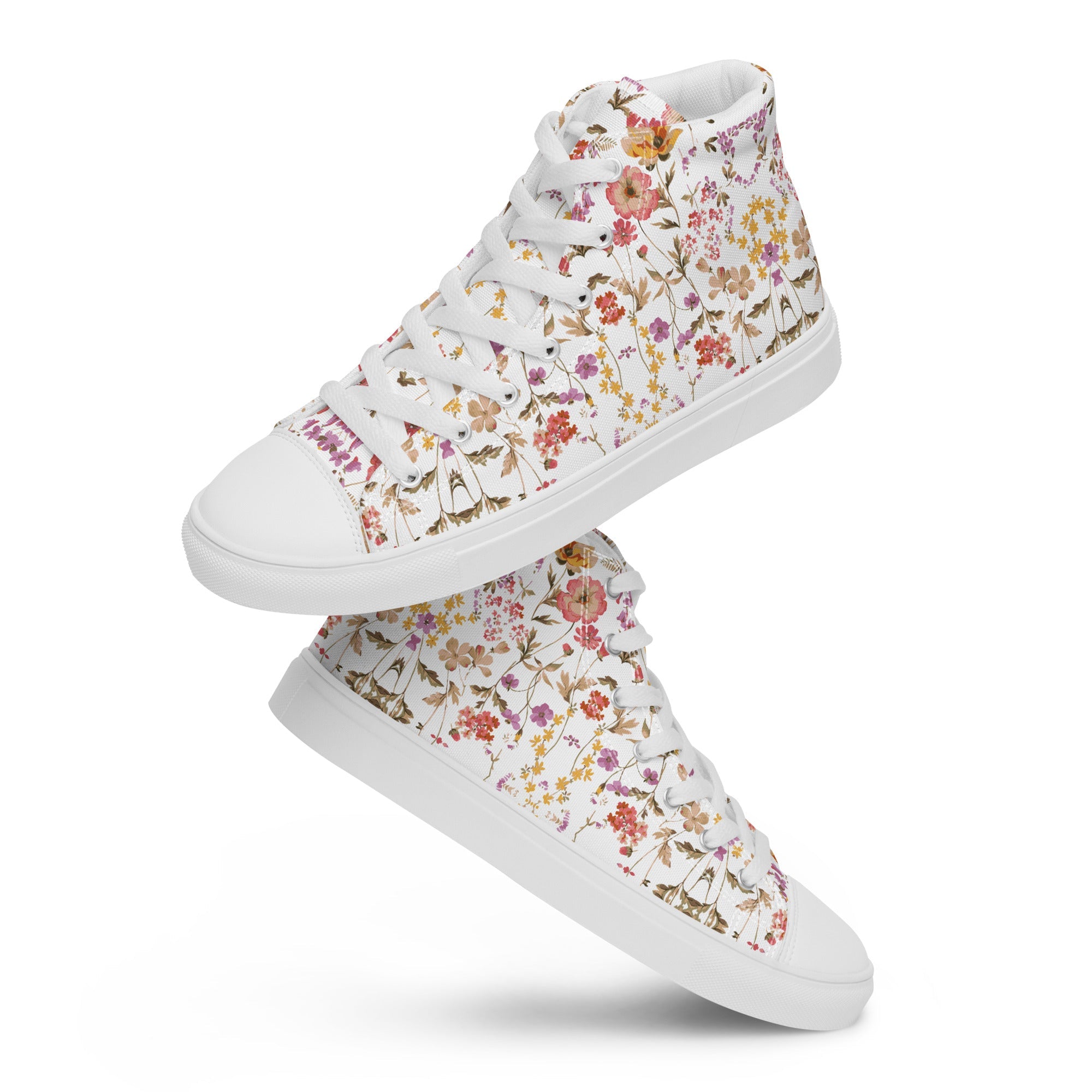 Blossom Edition: Women's Floral High-Top Canvas Shoes - Faith-Mark