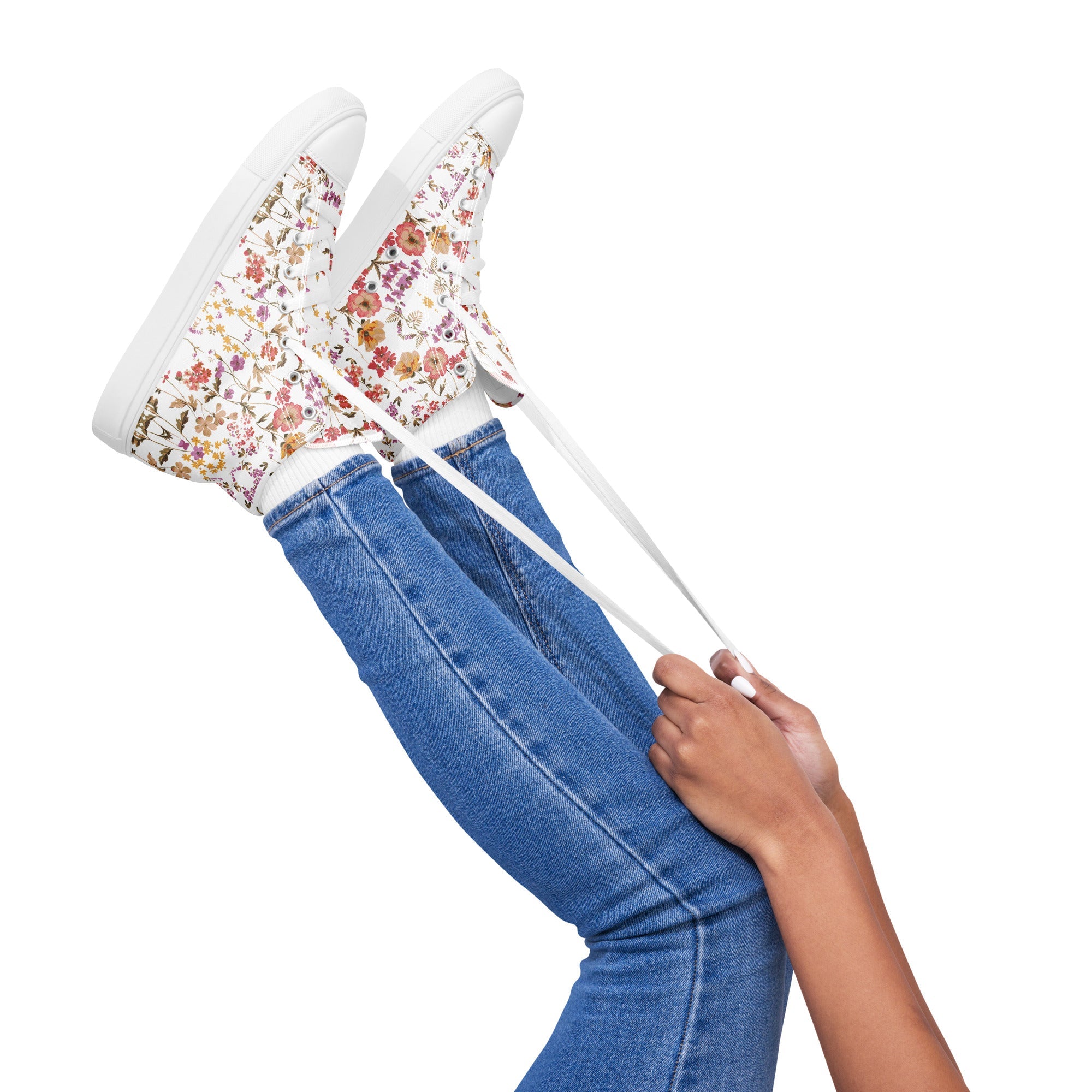 Blossom Edition: Women's Floral High-Top Canvas Shoes - Faith-Mark