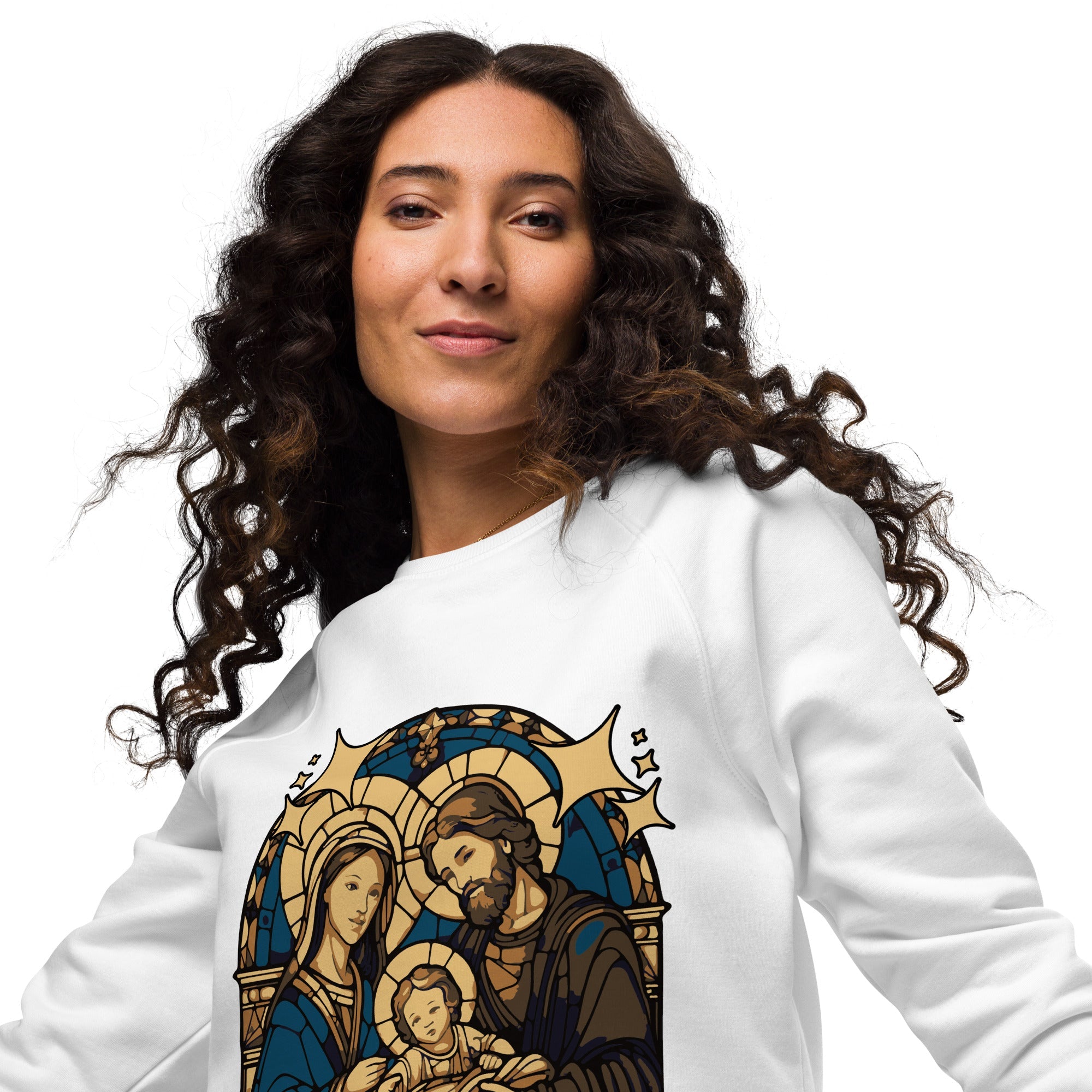 Christmas Nativity Scene: Women’s Organic Sweatshirt - Faith-Mark