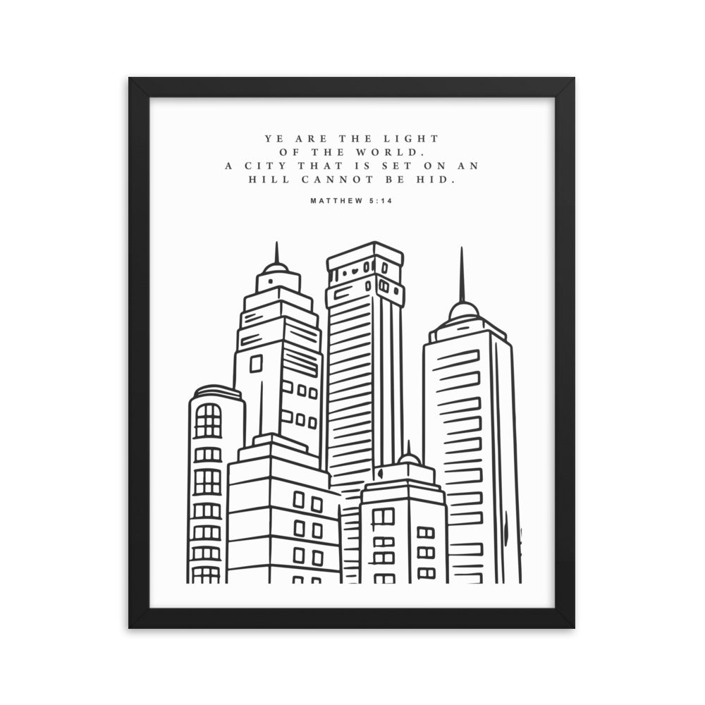 City on a Hill: Framed Poster - Faith-Mark