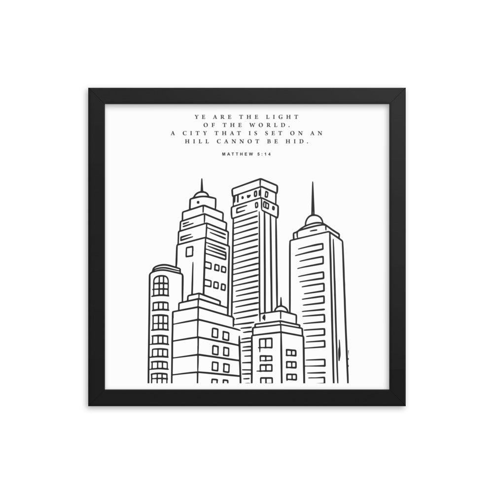 City on a Hill: Framed Poster - Faith-Mark