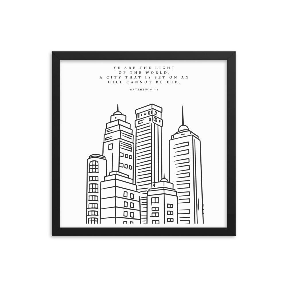 City on a Hill: Framed Poster - Faith-Mark