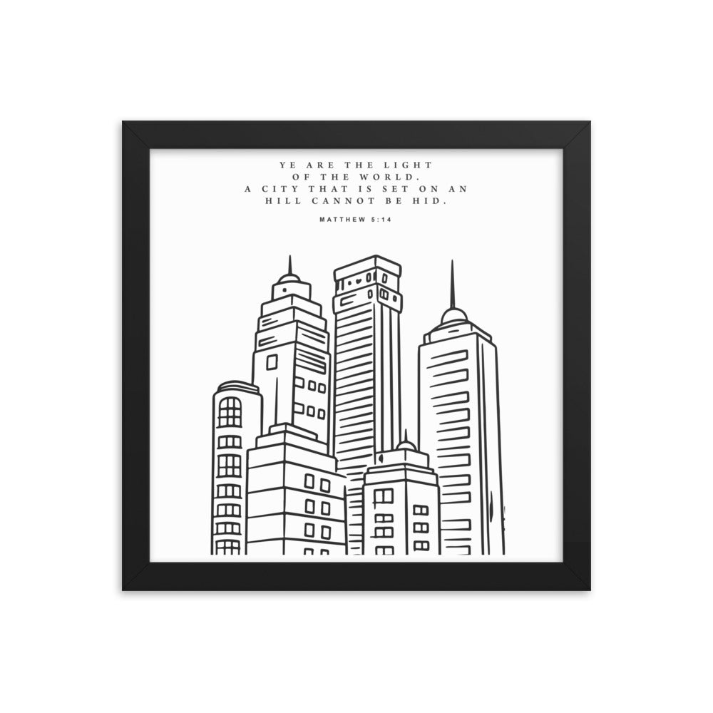 City on a Hill: Framed Poster - Faith-Mark