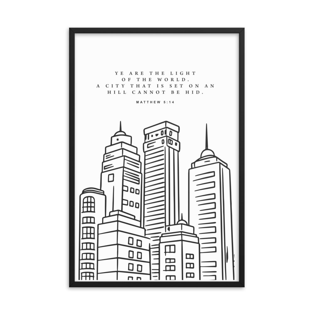 City on a Hill: Framed Poster - Faith-Mark