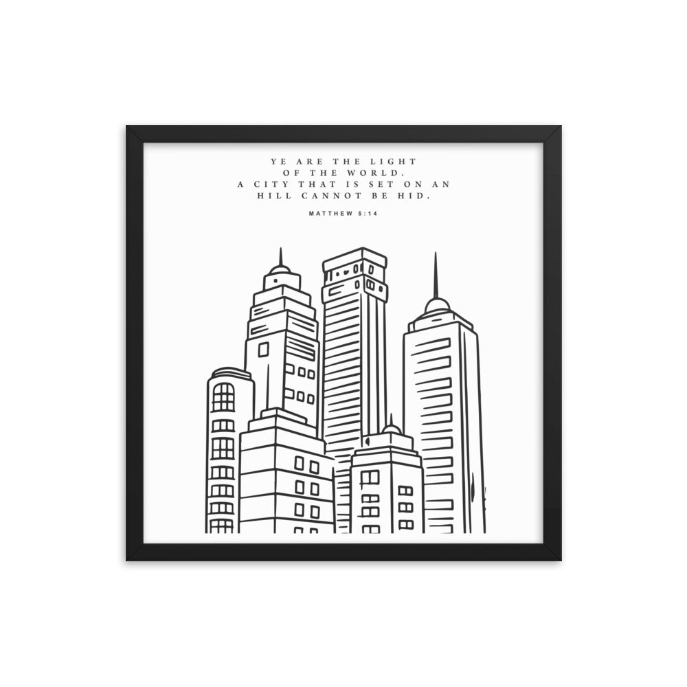 City on a Hill: Framed Poster - Faith-Mark