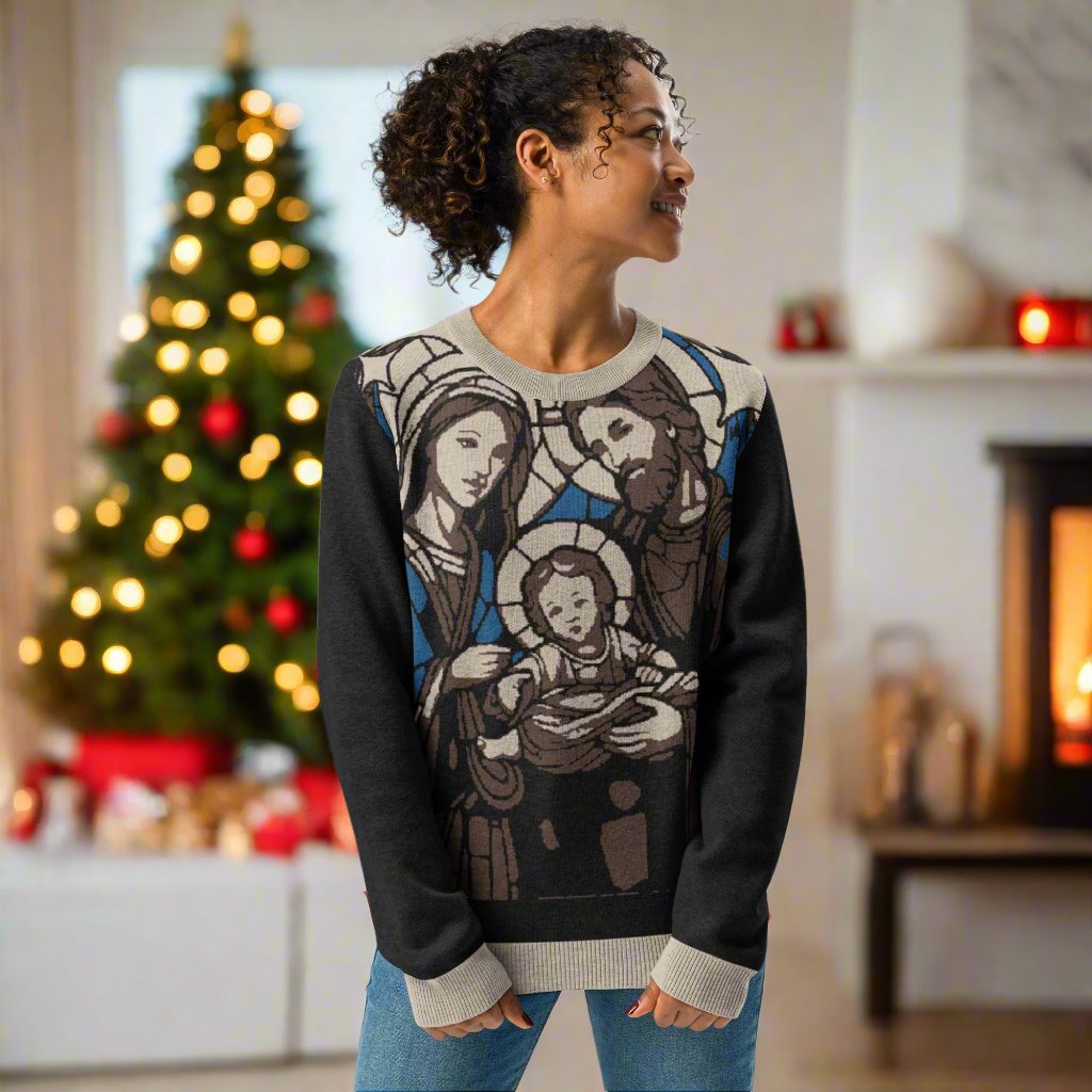 Nativity Scene: Women’s Ugly Christmas Sweater - Faith-Mark