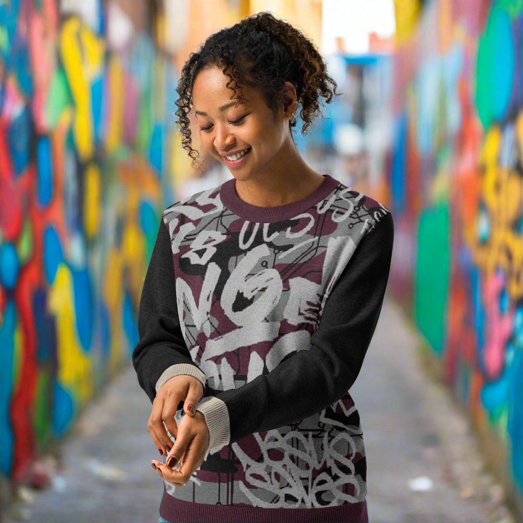 Graffiti Praise: Women’s Crew-Neck Sweater - Faith-Mark