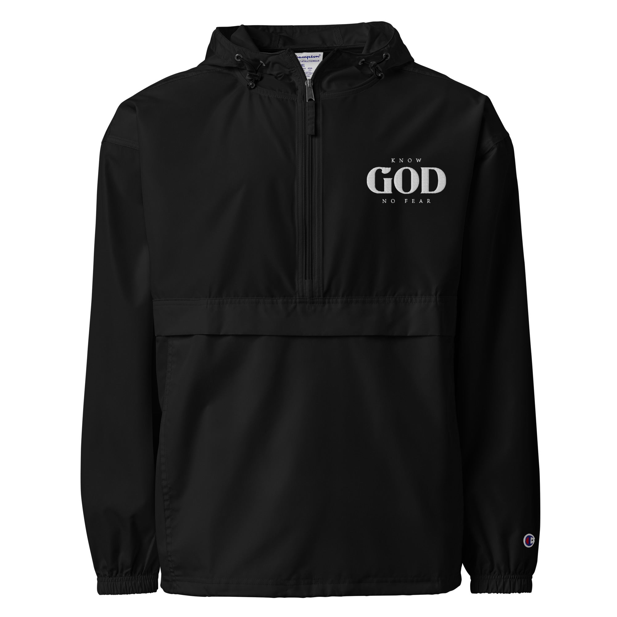 Faith-Mark x Champion Know God, No Fear: Men's Packable Jacket - Faith-Mark