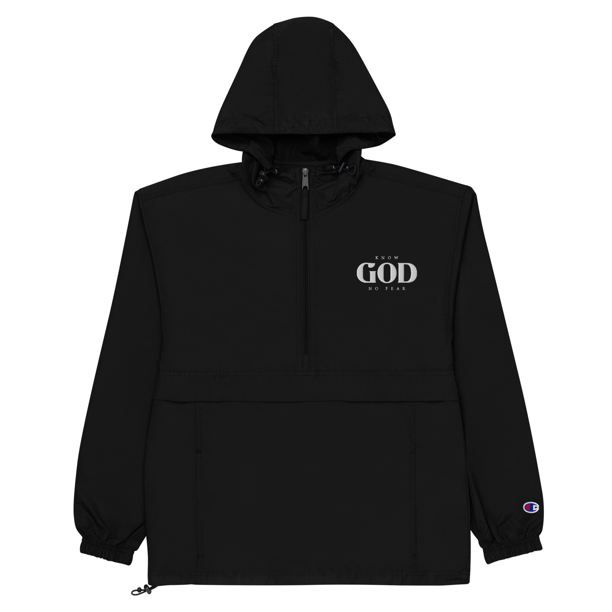 Faith-Mark x Champion Know God, No Fear: Women's Packable Jacket - Faith-Mark