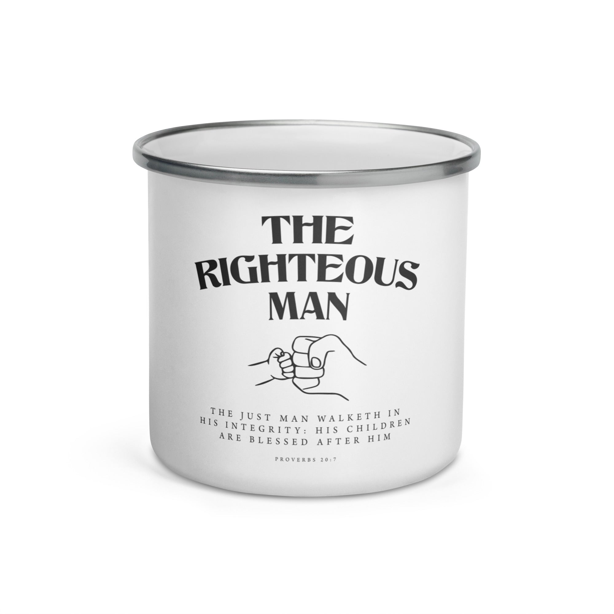 Righteous Man: Enamel Camper Mug - Faith-Mark