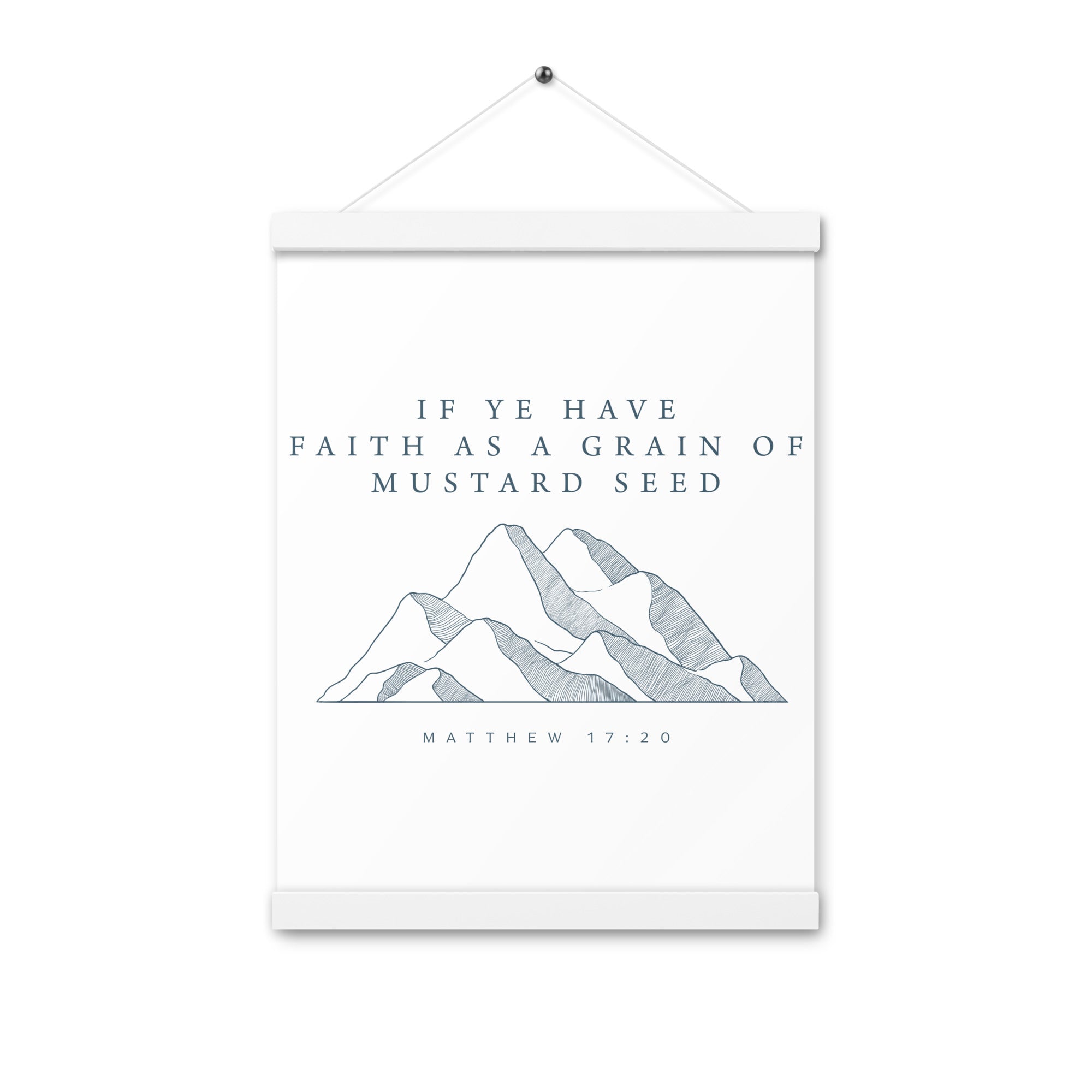 Mustard Seed Faith: Artistic Poster with Wooden Hanger - Faith-Mark