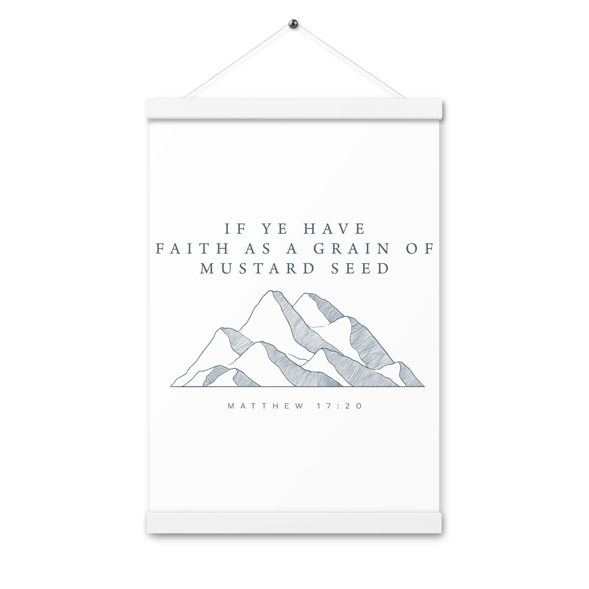 Mustard Seed Faith: Artistic Poster with Wooden Hanger - Faith-Mark