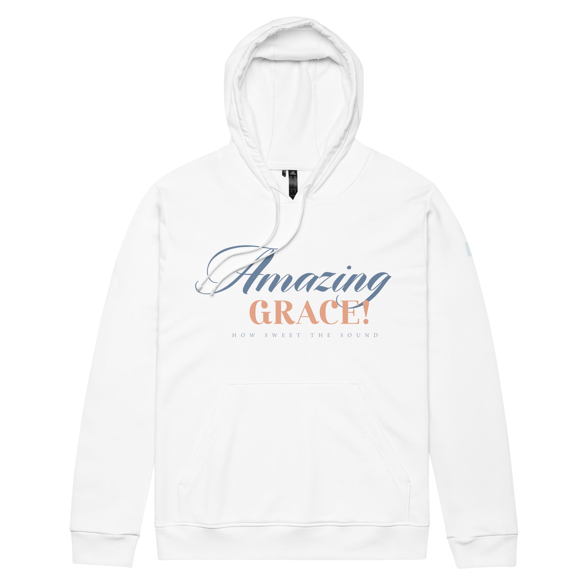 Faith-Mark x Adidas Amazing Grace: Men's Fleece Hoodie in White - Faith-Mark