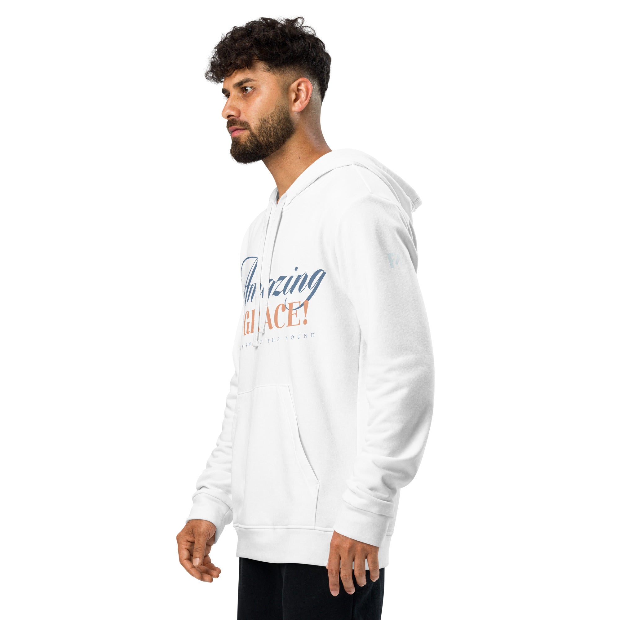 Faith-Mark x Adidas Amazing Grace: Men's Fleece Hoodie in White - Faith-Mark