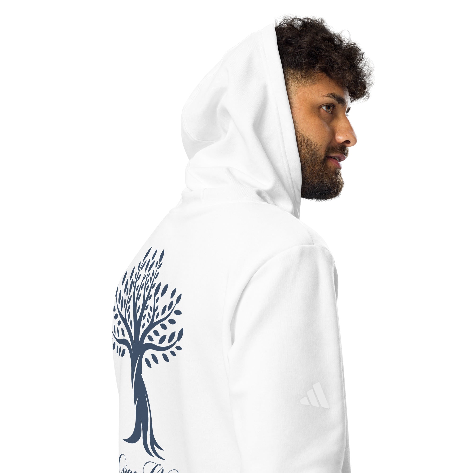 Faith-Mark x Adidas Amazing Grace: Men's Fleece Hoodie in White - Faith-Mark