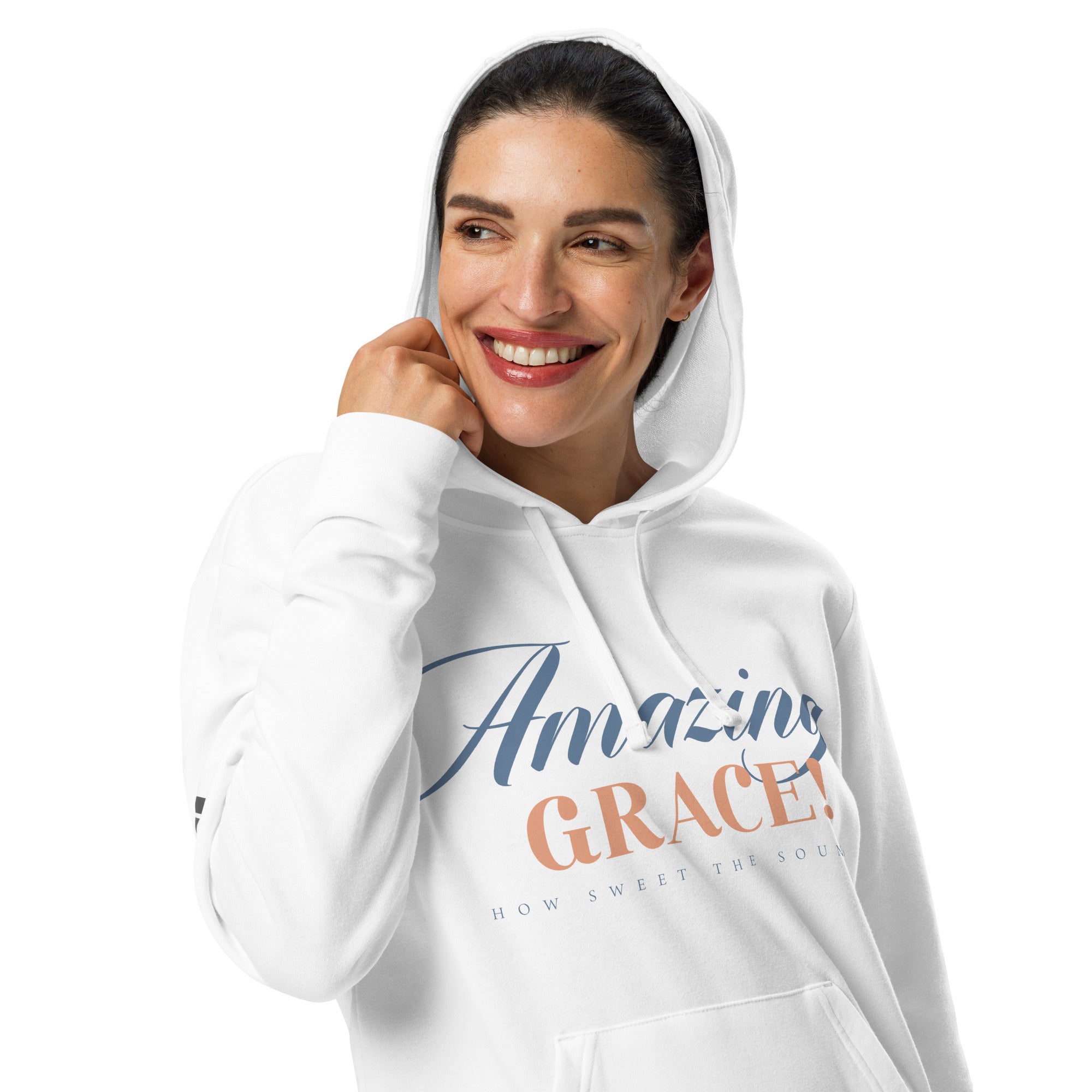 Faith-Mark x Adidas Amazing Grace: Women's Fleece Hoodie in White - Faith-Mark