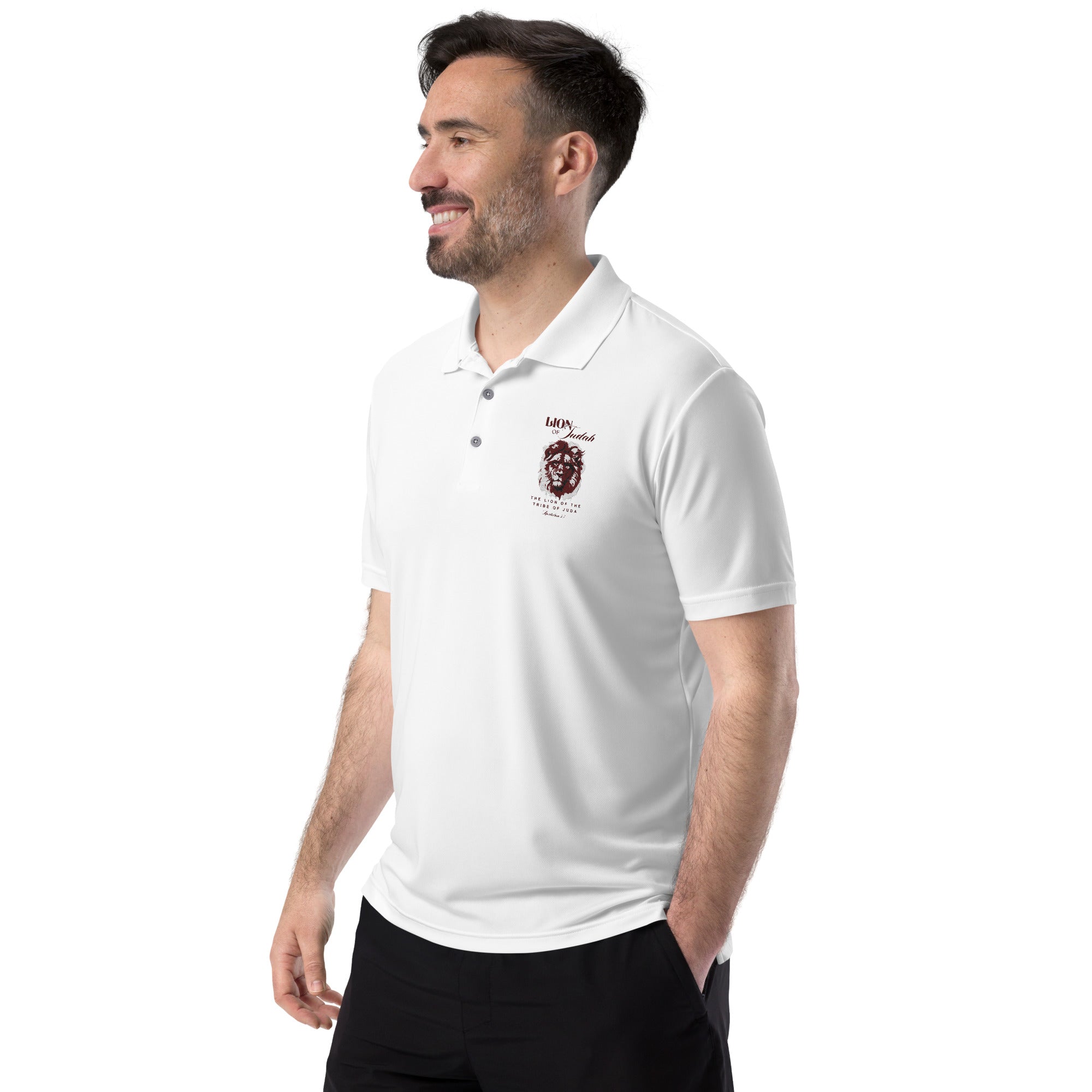 Faith-Mark x Adidas Lion of Judah: Men's Performance Polo - Faith-Mark