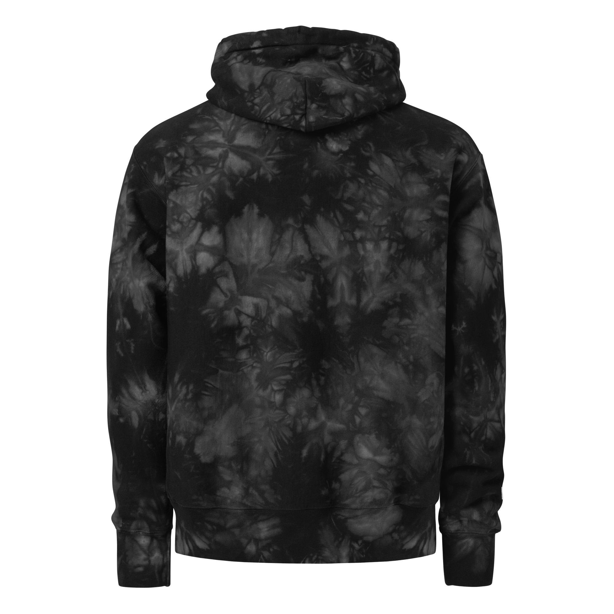 Faith-Mark x Champion Faith Over Fear: Men's Tie-Dye Hoodie in Black - Faith-Mark