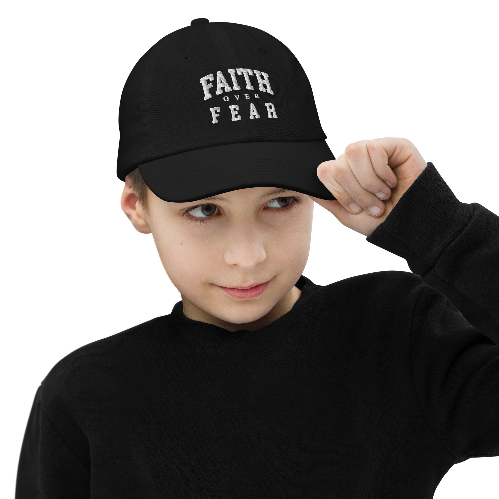 Faith Over Fear: Boys' Adjustable Cap - Faith-Mark