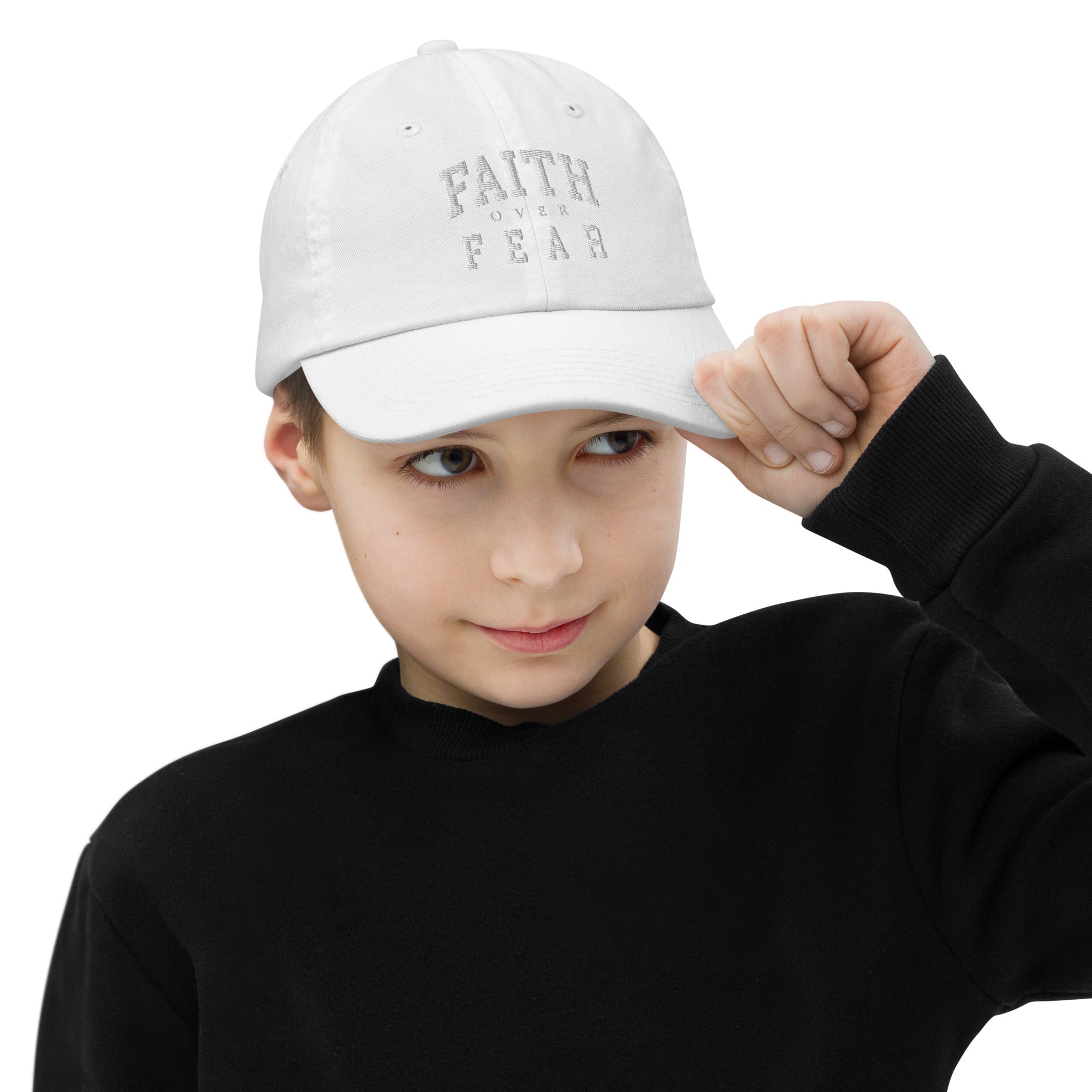 Faith Over Fear: Boys' Adjustable Cap - Faith-Mark