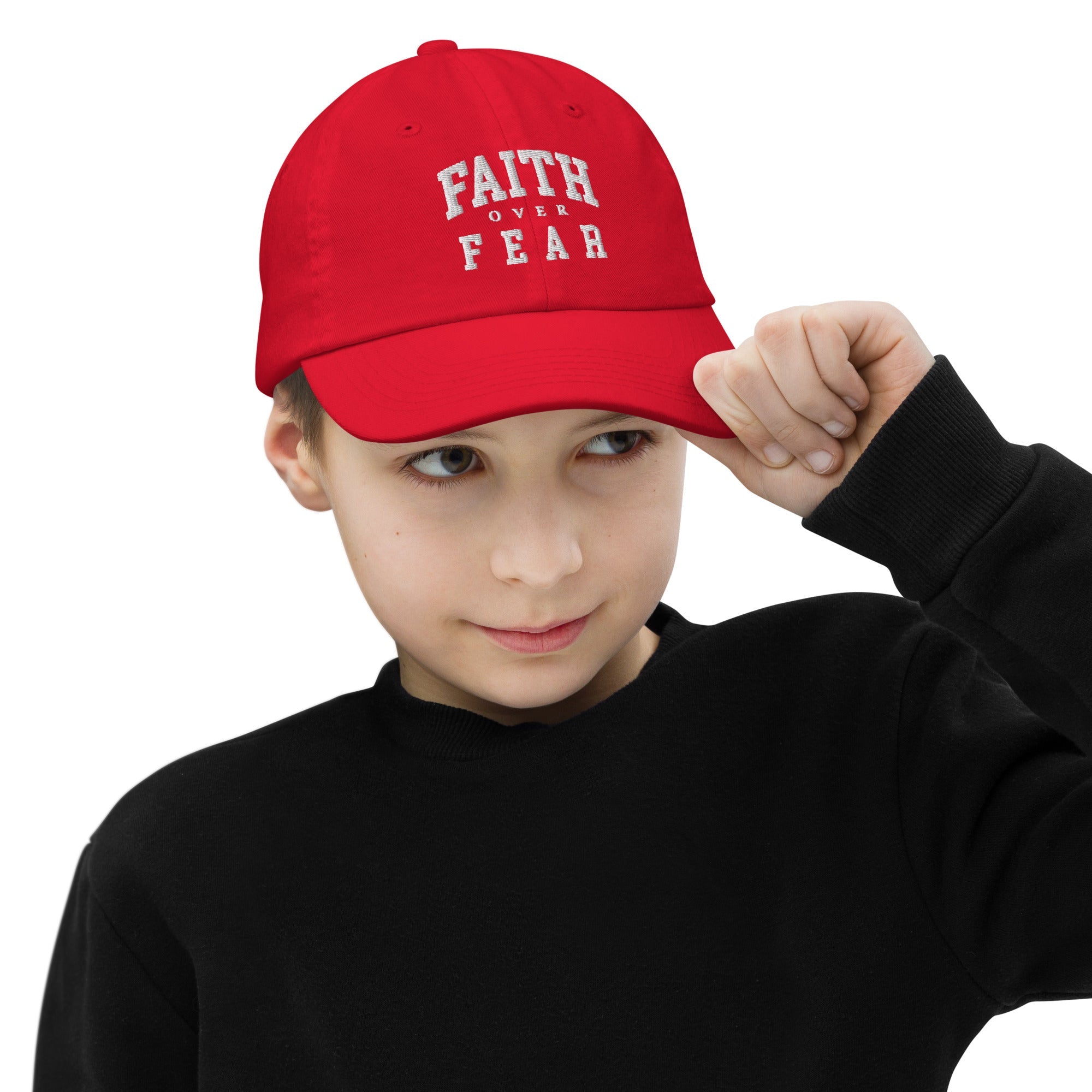 Faith Over Fear: Boys' Adjustable Cap - Faith-Mark