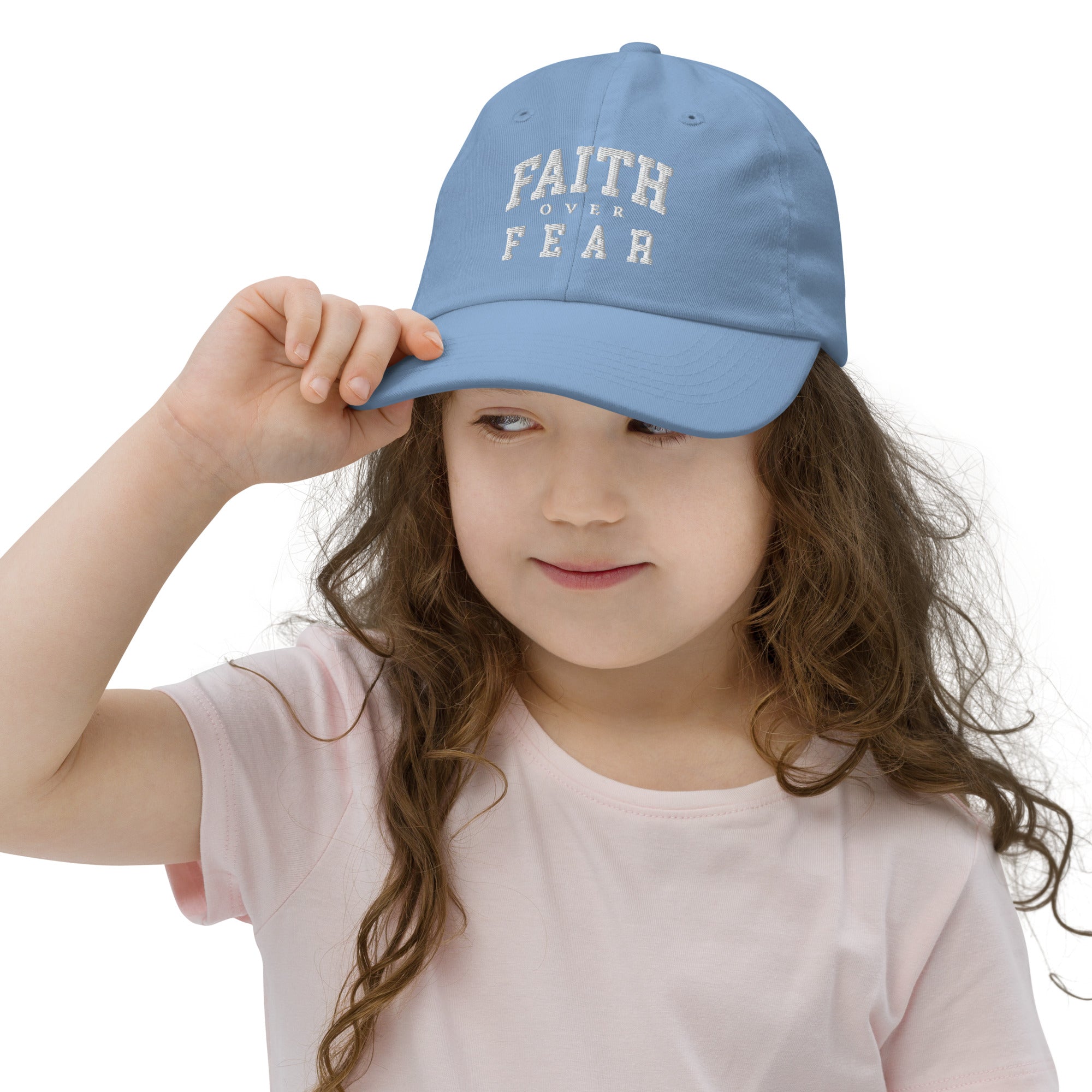 Faith Over Fear: Girls' Adjustable Cap - Faith-Mark