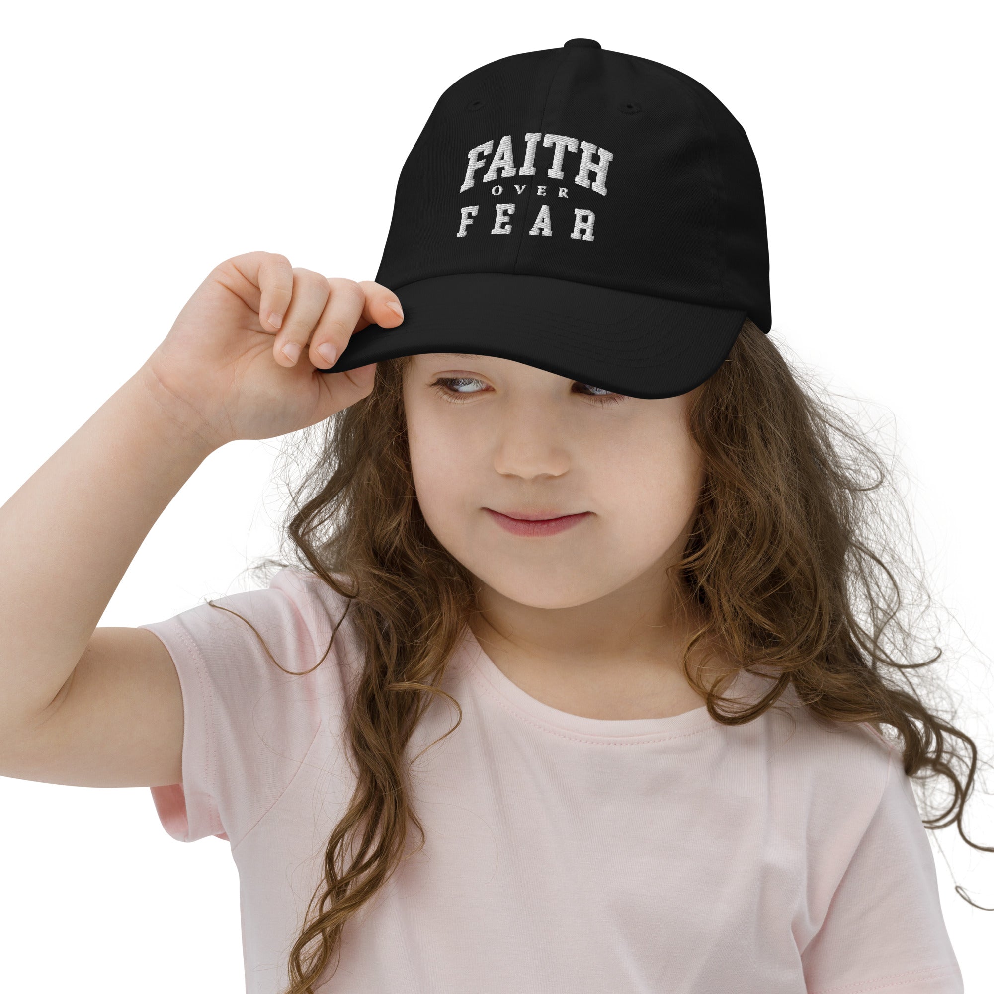 Faith Over Fear: Girls' Adjustable Cap - Faith-Mark