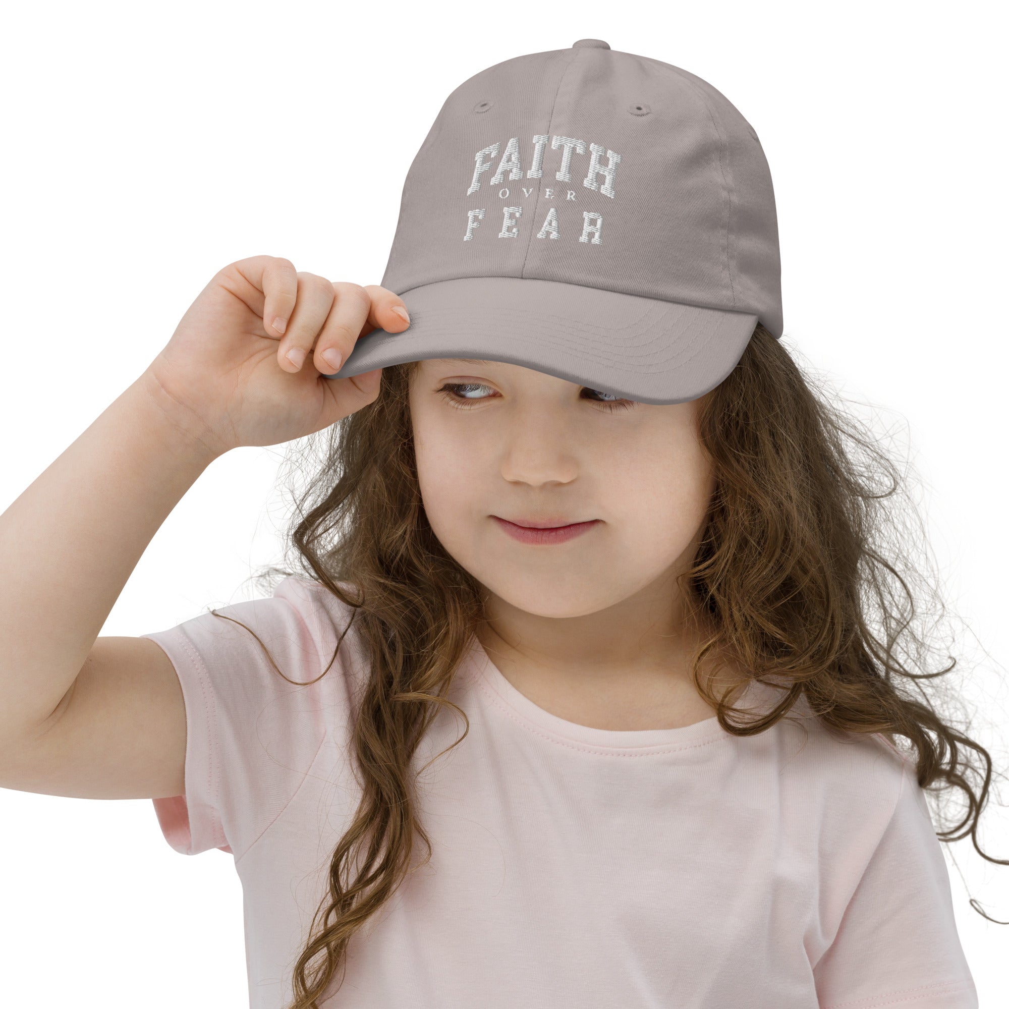 Faith Over Fear: Girls' Adjustable Cap - Faith-Mark