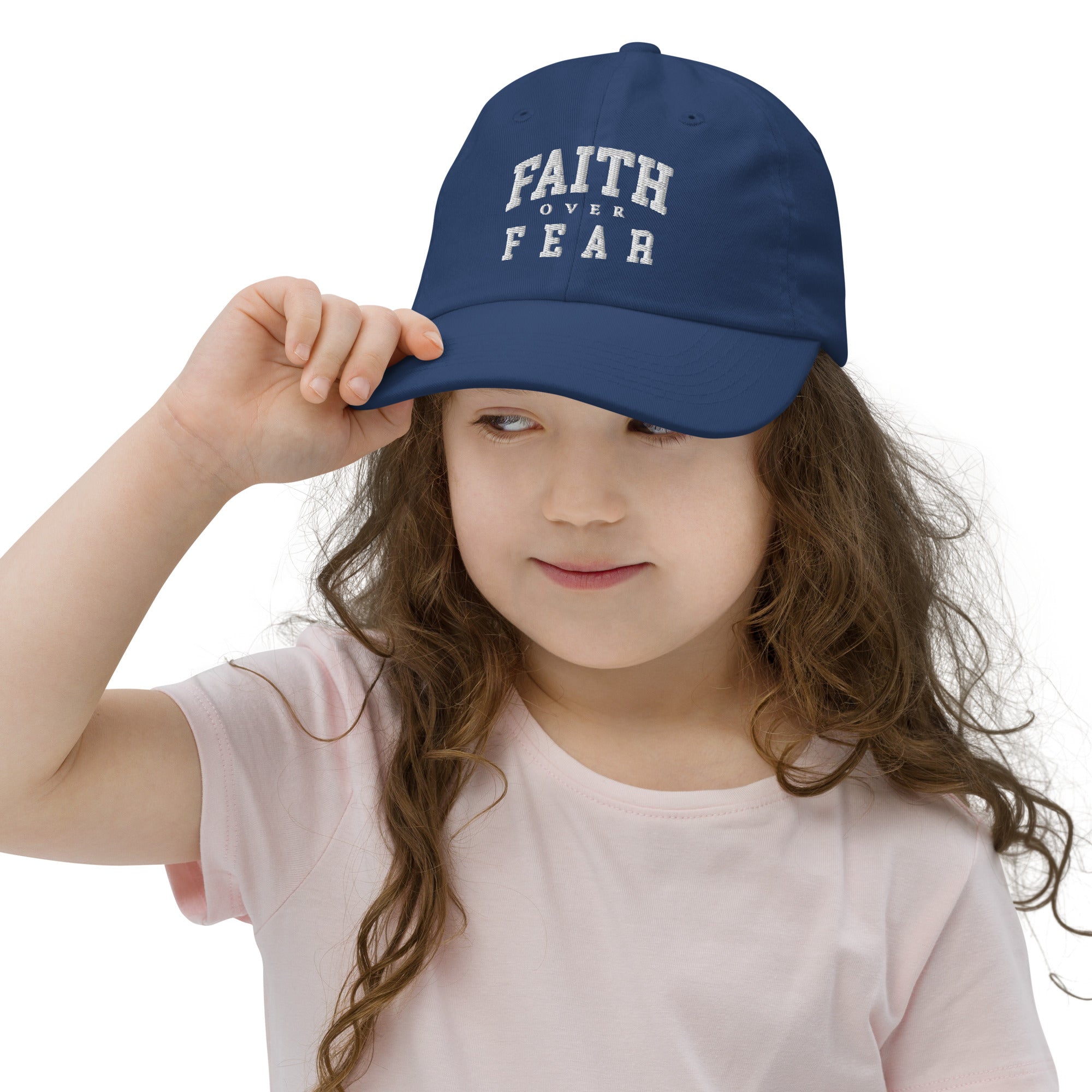 Faith Over Fear: Girls' Adjustable Cap - Faith-Mark