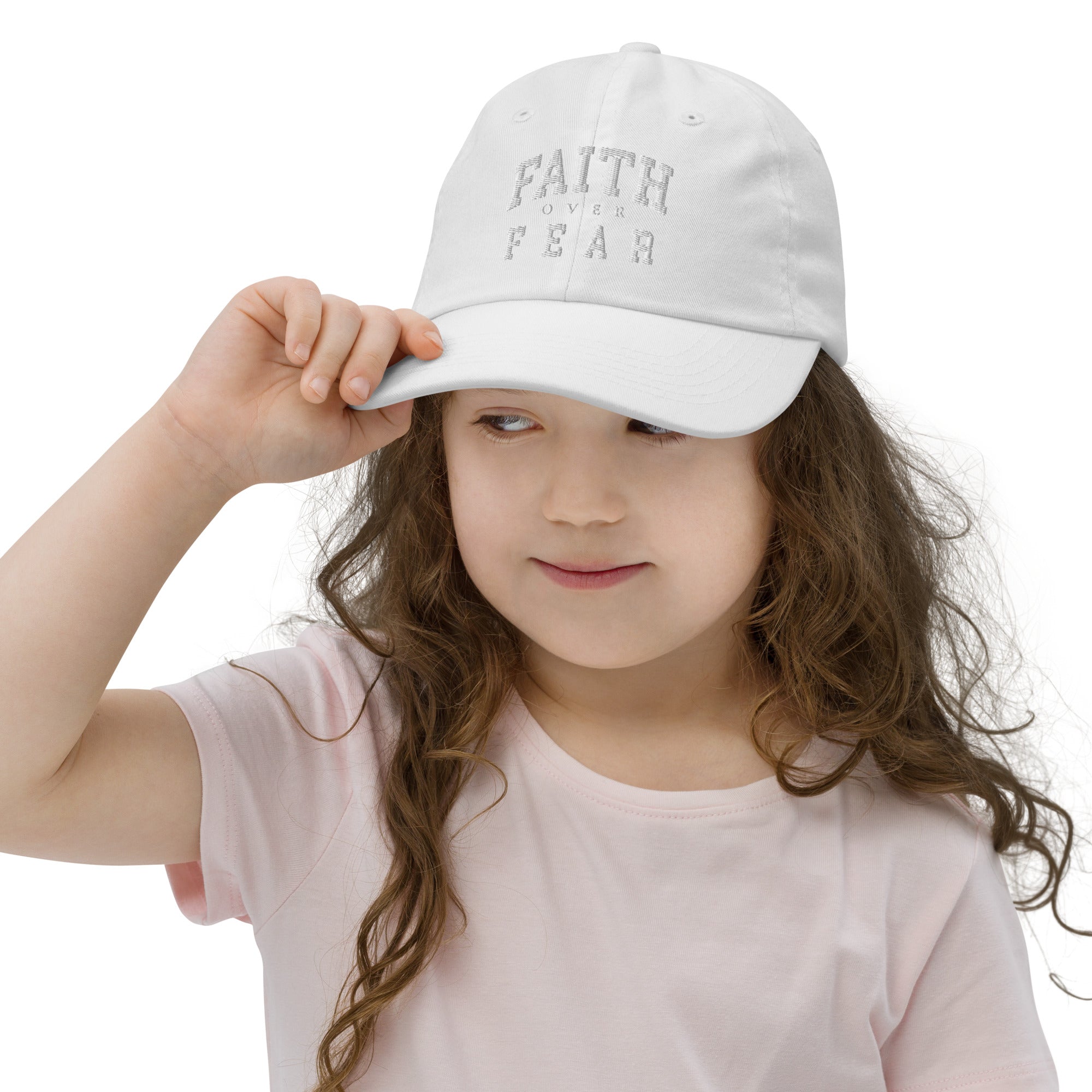 Faith Over Fear: Girls' Adjustable Cap - Faith-Mark