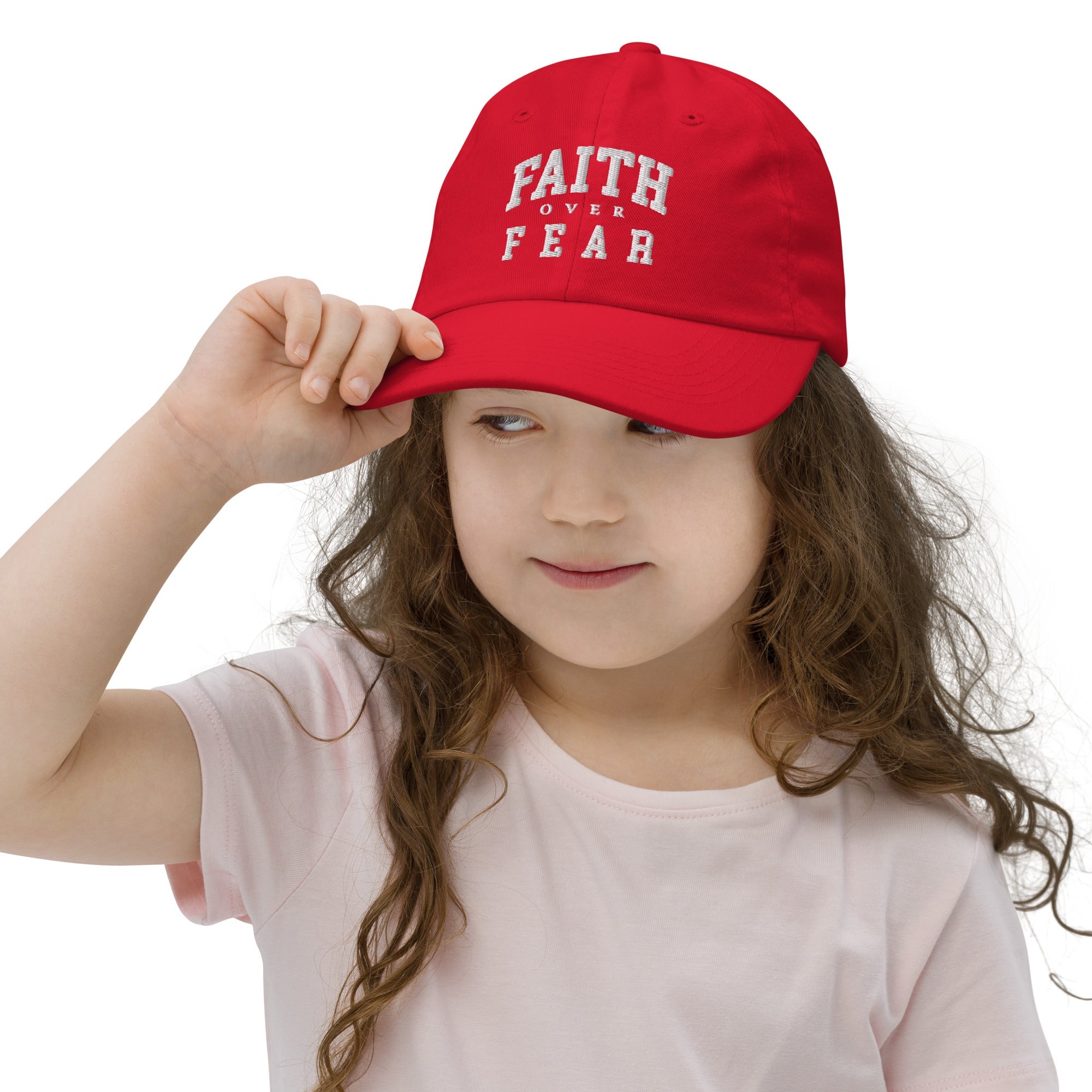 Faith Over Fear: Girls' Adjustable Cap - Faith-Mark