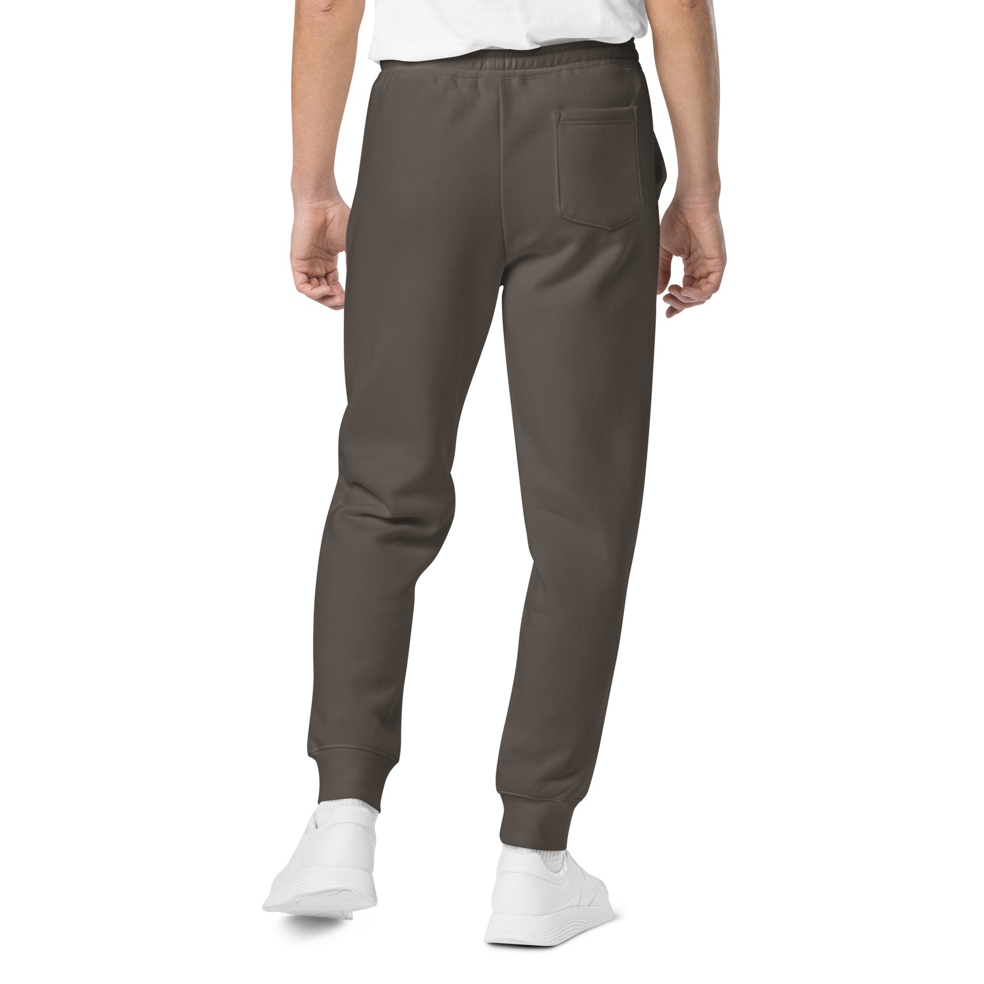 Faith Over Fear: Men's Pigment-Dyed Sweatpants in Black - Faith-Mark